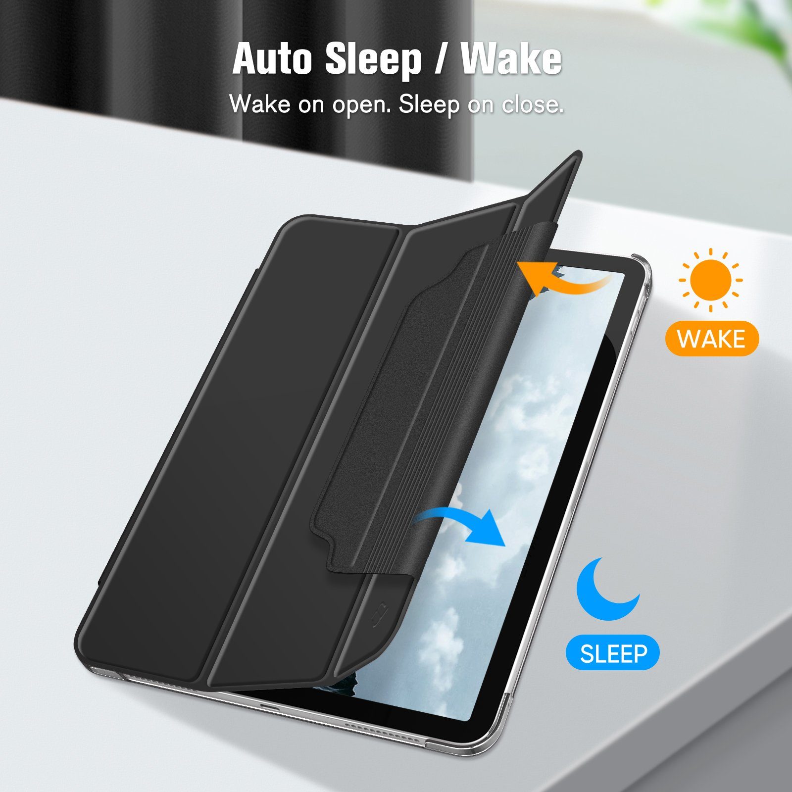 Fintie Tablet-Hülle für iPad Air 11'' M4/M3/M2(2026/2025/2024), iPad Air 5/4 Gen 2022/2020 10.9 Zoll, Leichte Standhülle mit Durchscheinend Mattierter Rückseite
