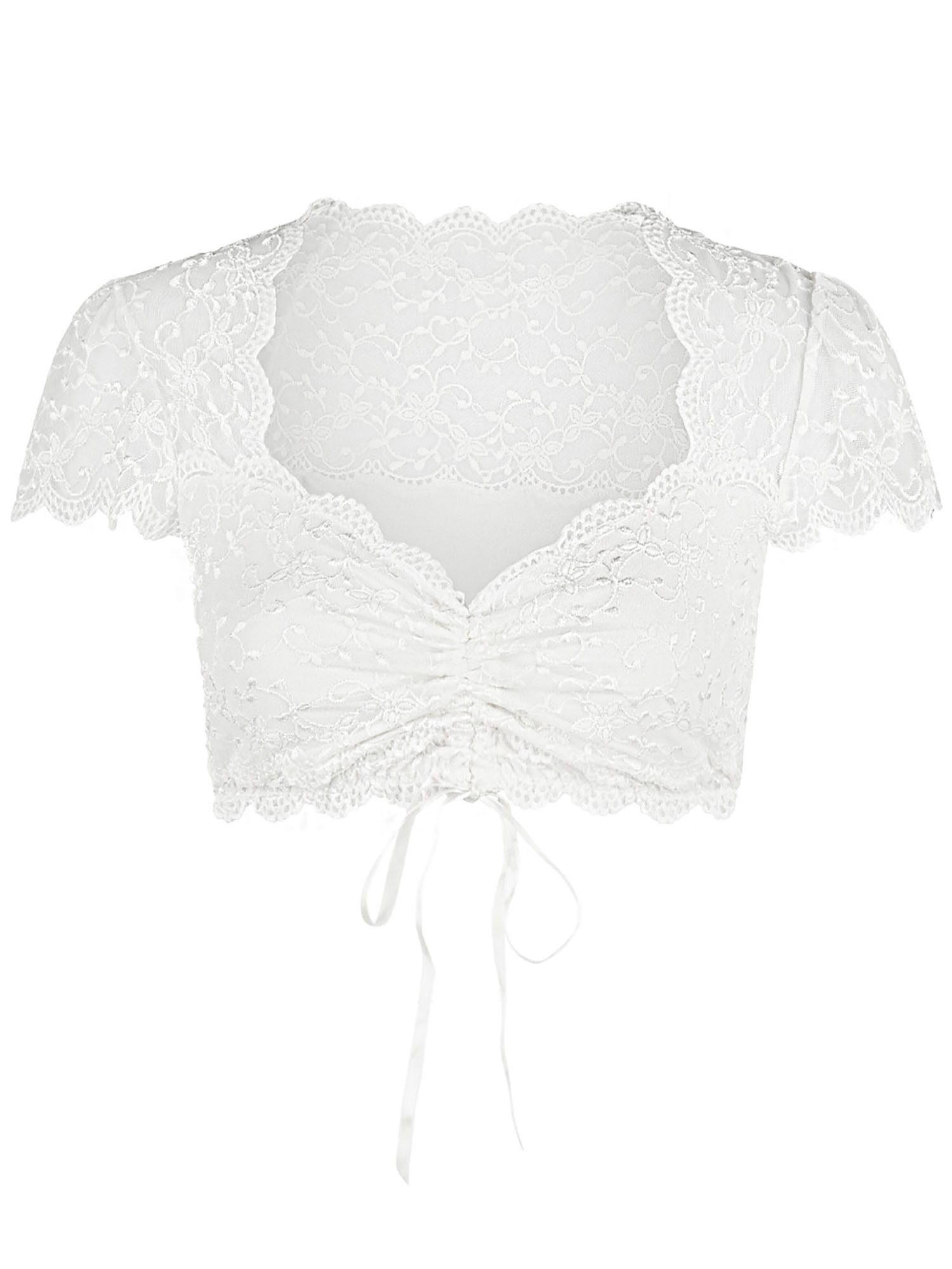 Dirndlbluse Dirndlbluse kurzarm Nina