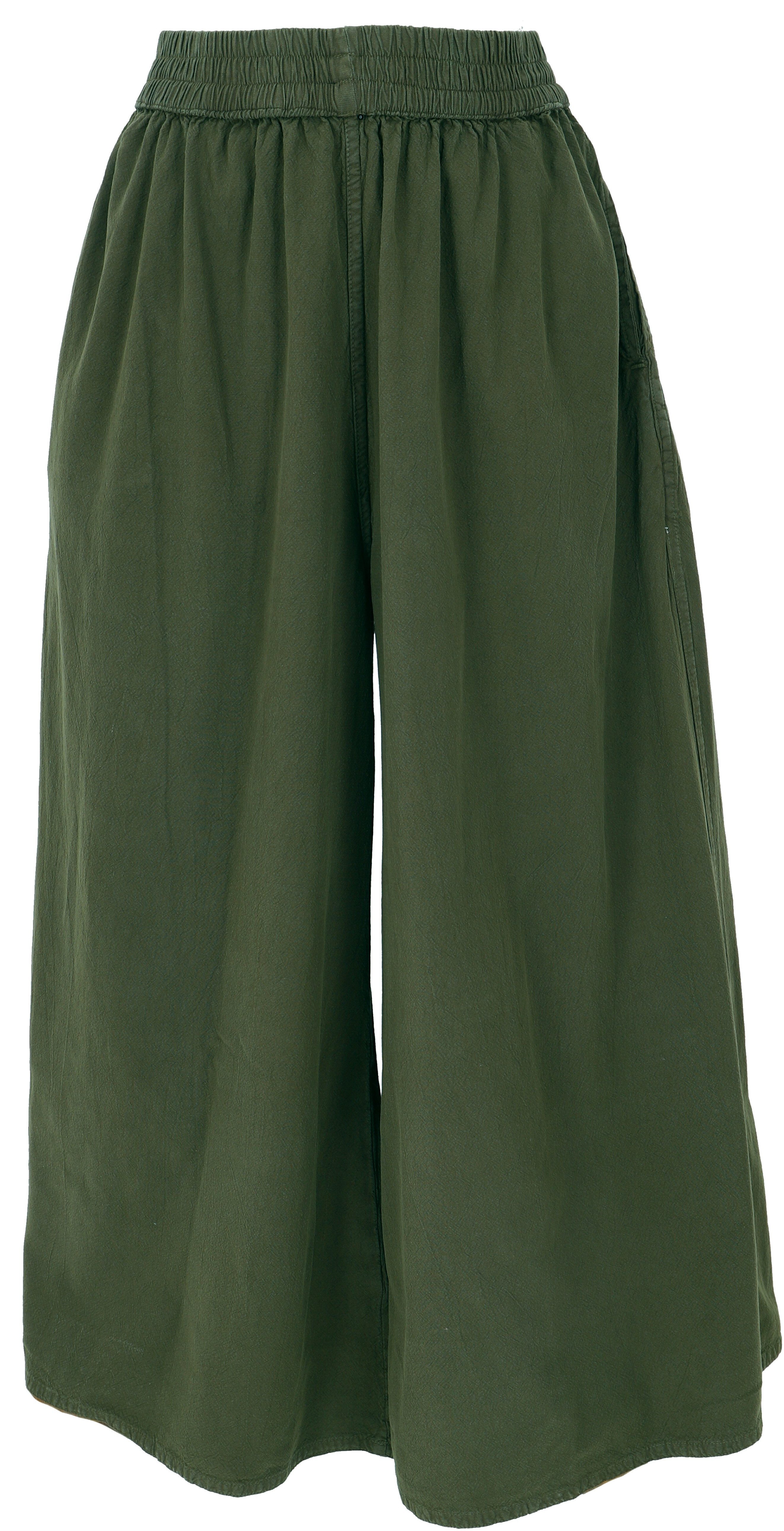 Guru-Shop Relaxhose Bequeme Palazzohose, weite Marlenehose, Boho.. alternative Bekleidung