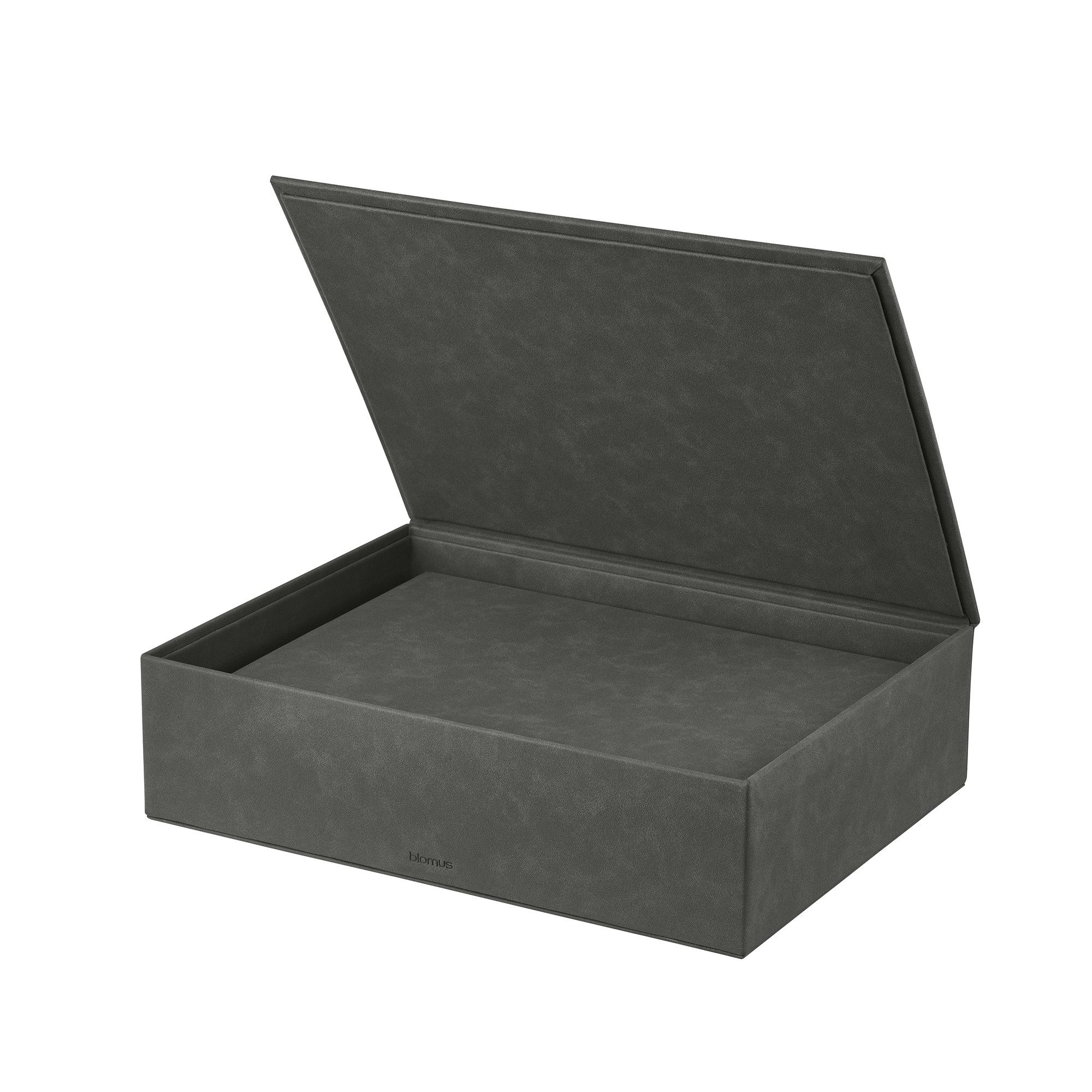 blomus Aufbewahrungsbox 2er Set -SAHLA- Organizer, Ordnungsboxen, Kisten Set, Storage Box (Set, 2 St., 2 Boxen), Funktionales Design, klare Linien, Wildlederoptik, Organizer