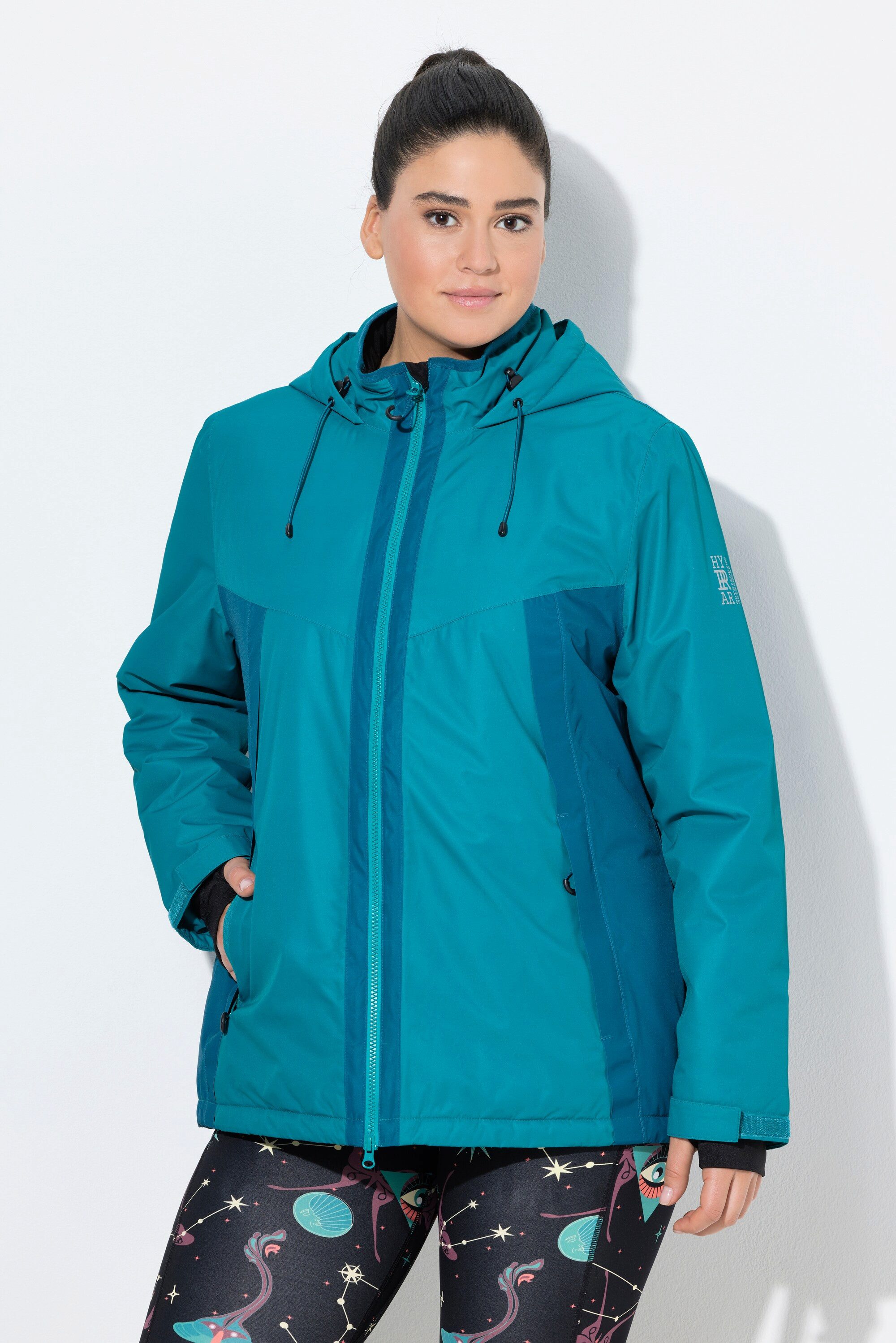Ulla Popken Funktionsjacke HYPRAR Funktionsjacke wasserdicht Kapuze Windfan günstig online kaufen