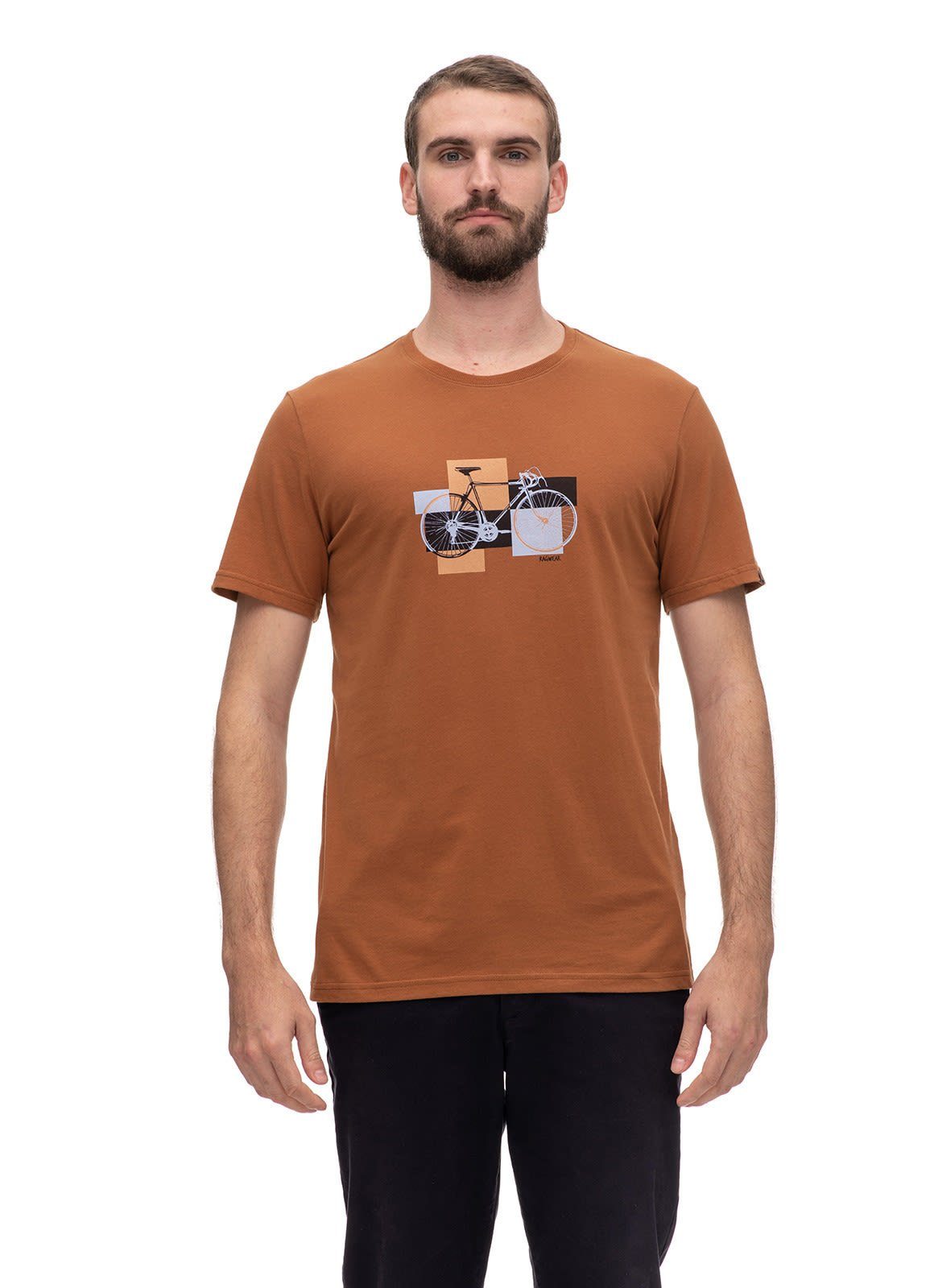Ragwear T-Shirt Ragwear M Blaize Organic Gots Herren Kurzarm-Shirt Cinnamon