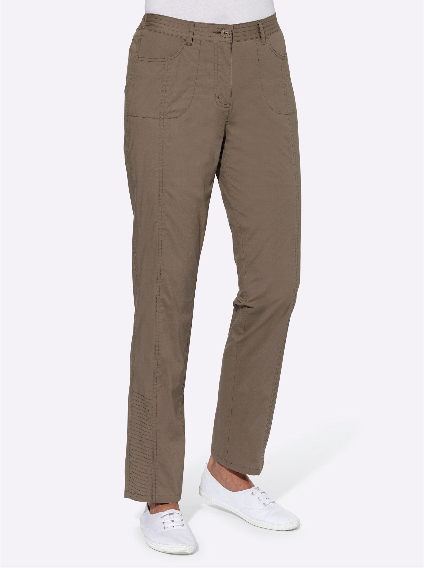 WITT WEIDEN Jerseyhose Innenbeinlänge ca. 69 cm taupe