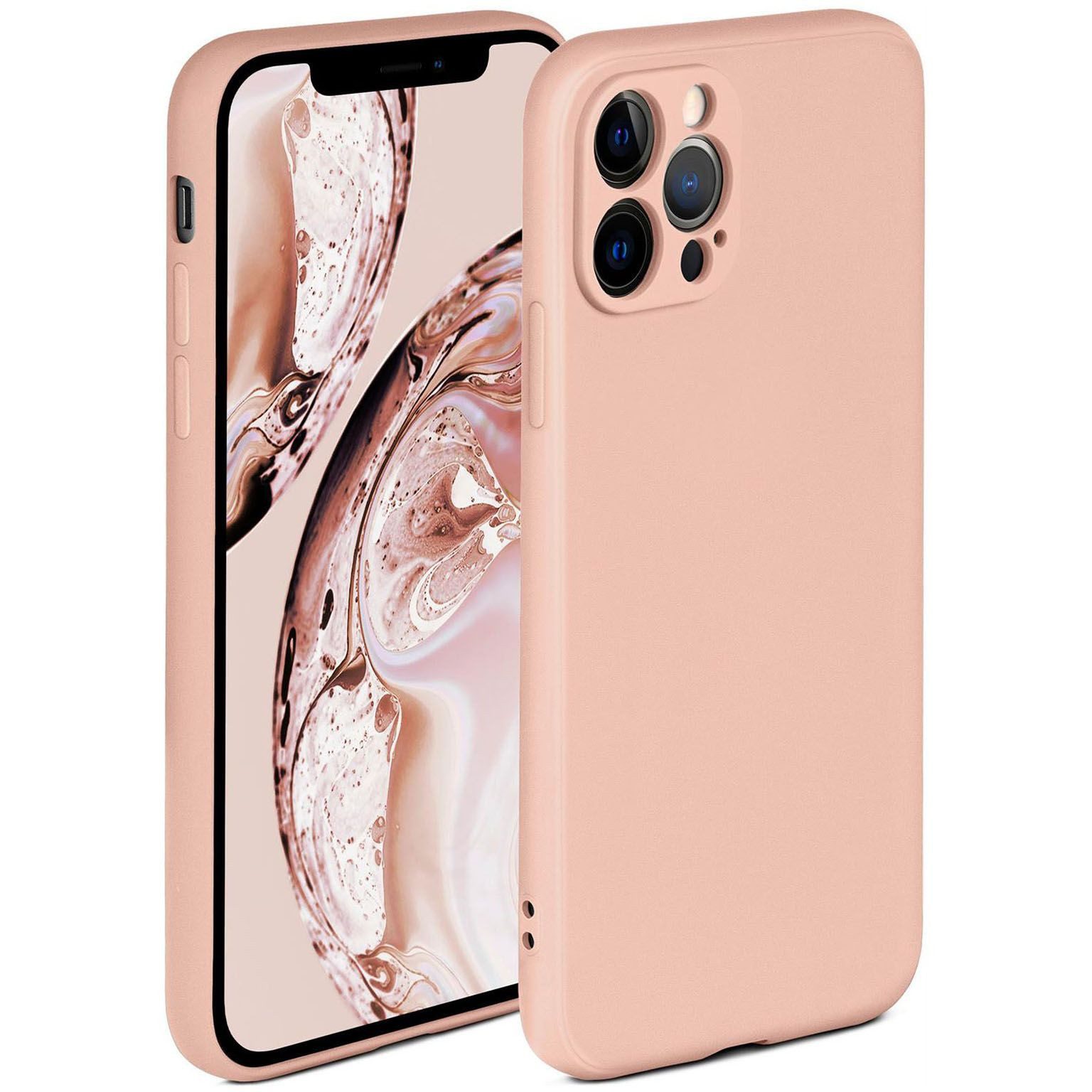 ONEFLOW Handyhülle für iPhone 12 Pro Hülle Silikon Soft Case Rose Rosa 6,1 Zoll, Silikonhülle Cover Dünn Handytasche TPU Schutzhülle mit Kameraschutz