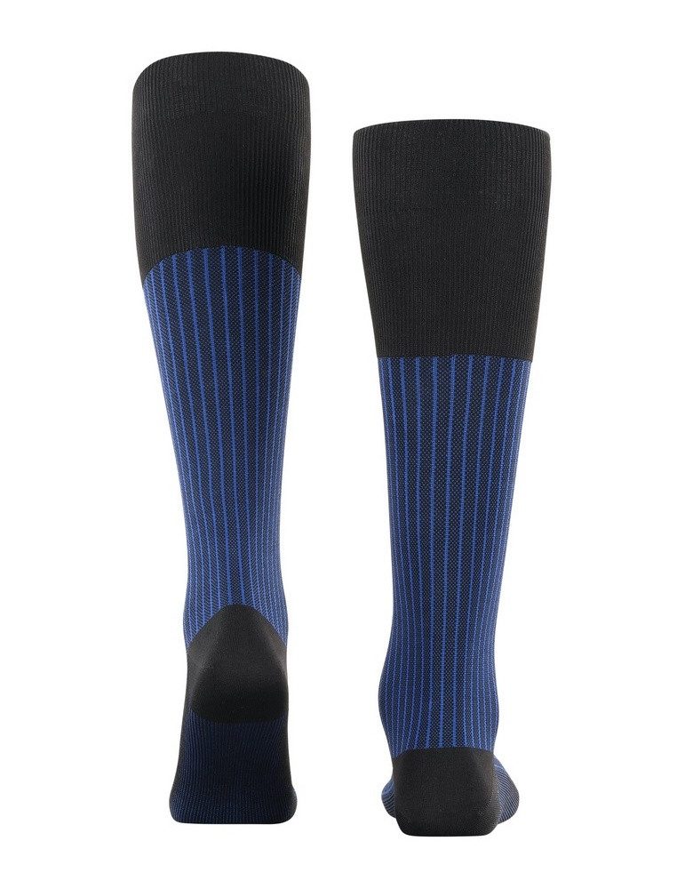 FALKE Kniestrümpfe Tagessocke Oxford Stripe (Business-Kniestrumpf, feines Maschenbild)