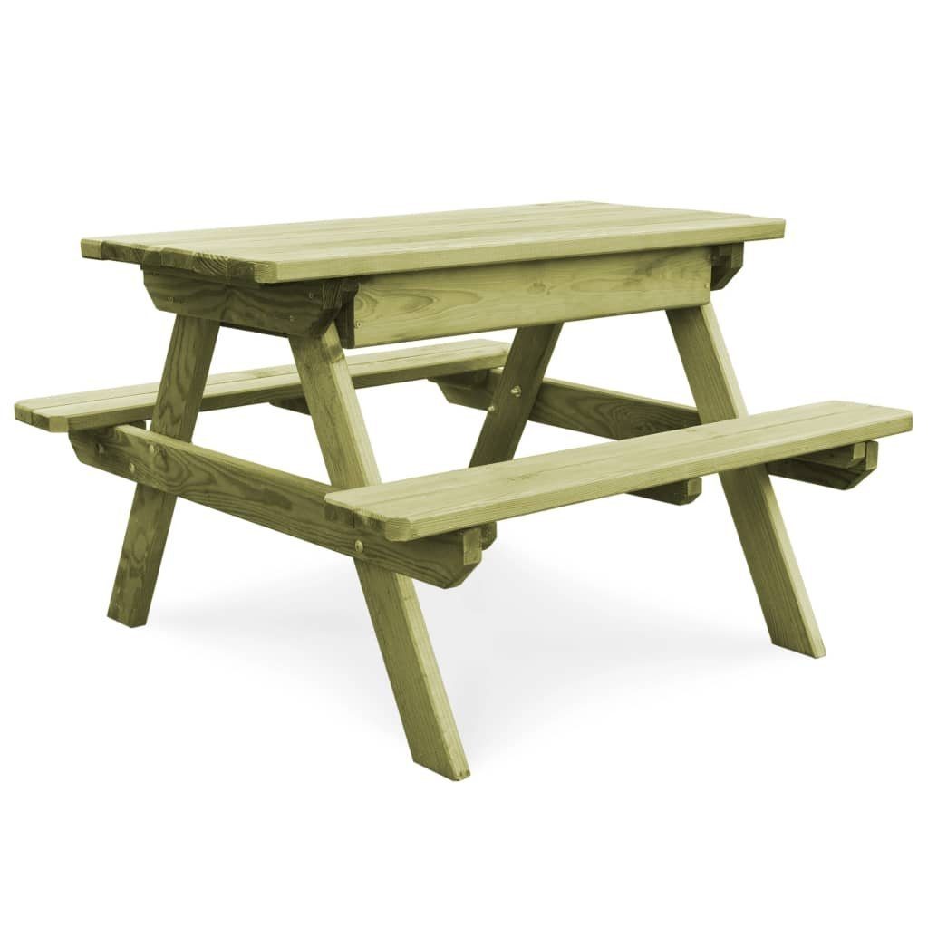 vidaXL Gartentisch Kinder-Picknicktisch 90x90x58 cm Imprägniertes Kiefernholz