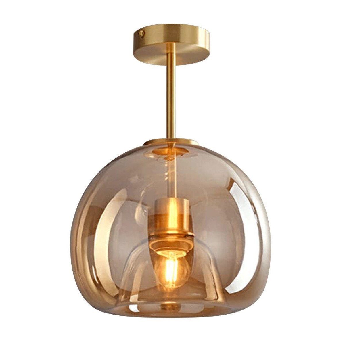 Welikera Deckenleuchte Lüster Glas-Kronleuchter Schirm,Ohne Lichtquelle,E27 günstig online kaufen
