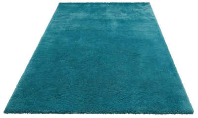 Hochflor-Teppich »Magong«, my home, rechteckig, Höhe 25 mm, besonders weich durch Microfaser, einfarbiger Teppich, fußbodenheizungsgeeignet, Uni Farben, ideale Teppiche für Wohnzimmer, Schlafzimmer, Esszimmer