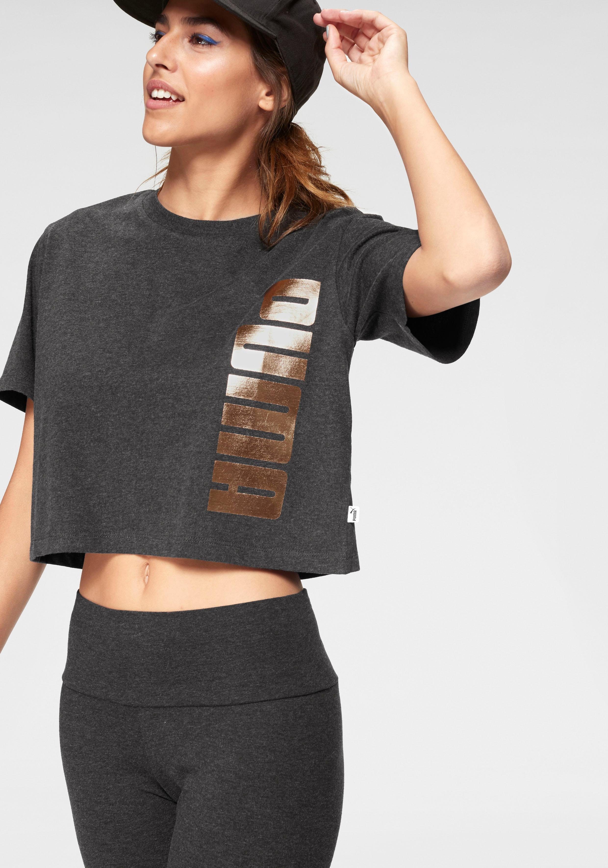 PUMA T-Shirt, Logodruck in Metaloptik online kaufen | OTTO