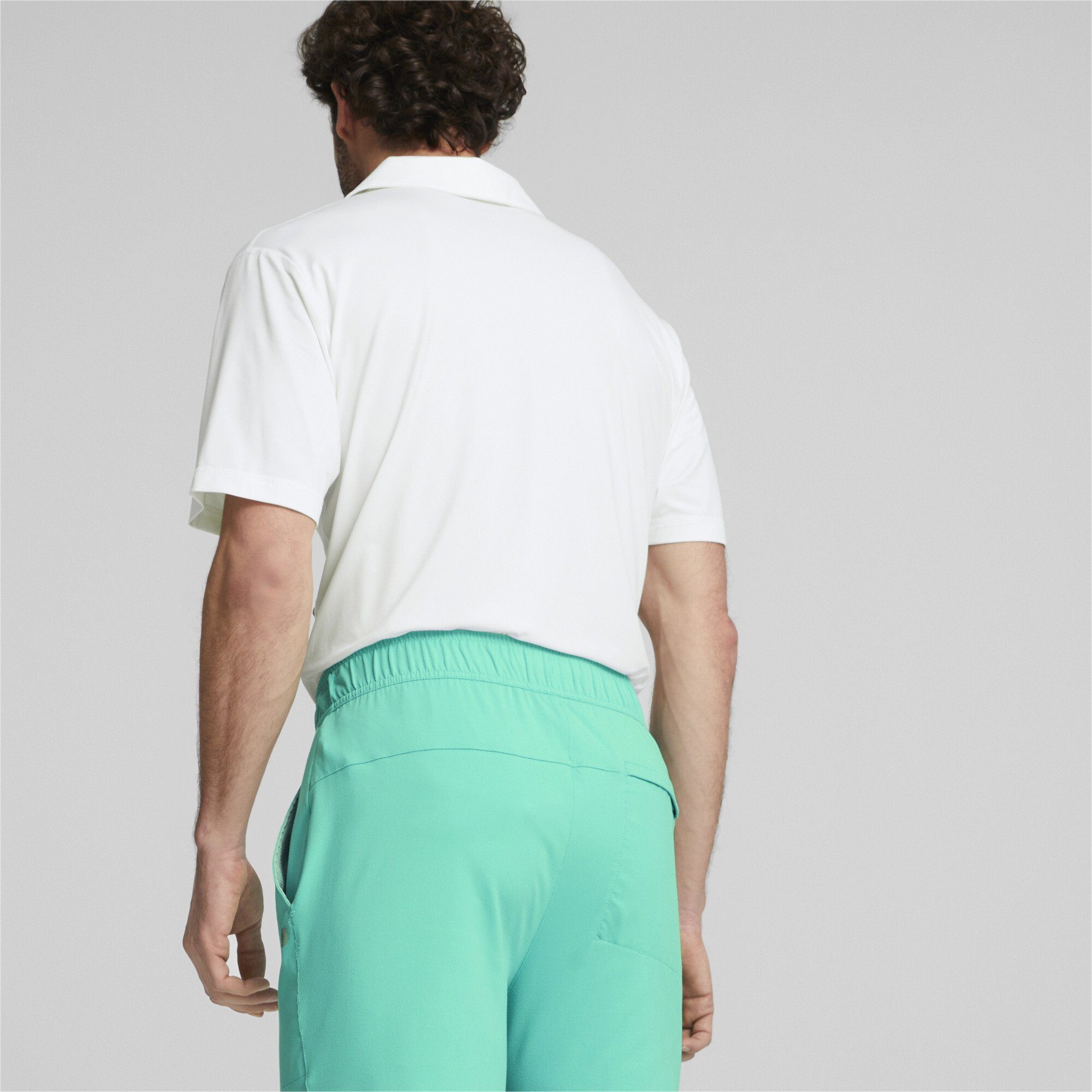 White Herren Golf-Poloshirt x Bright Poloshirt PALM PUMA TREE PUMA CREW