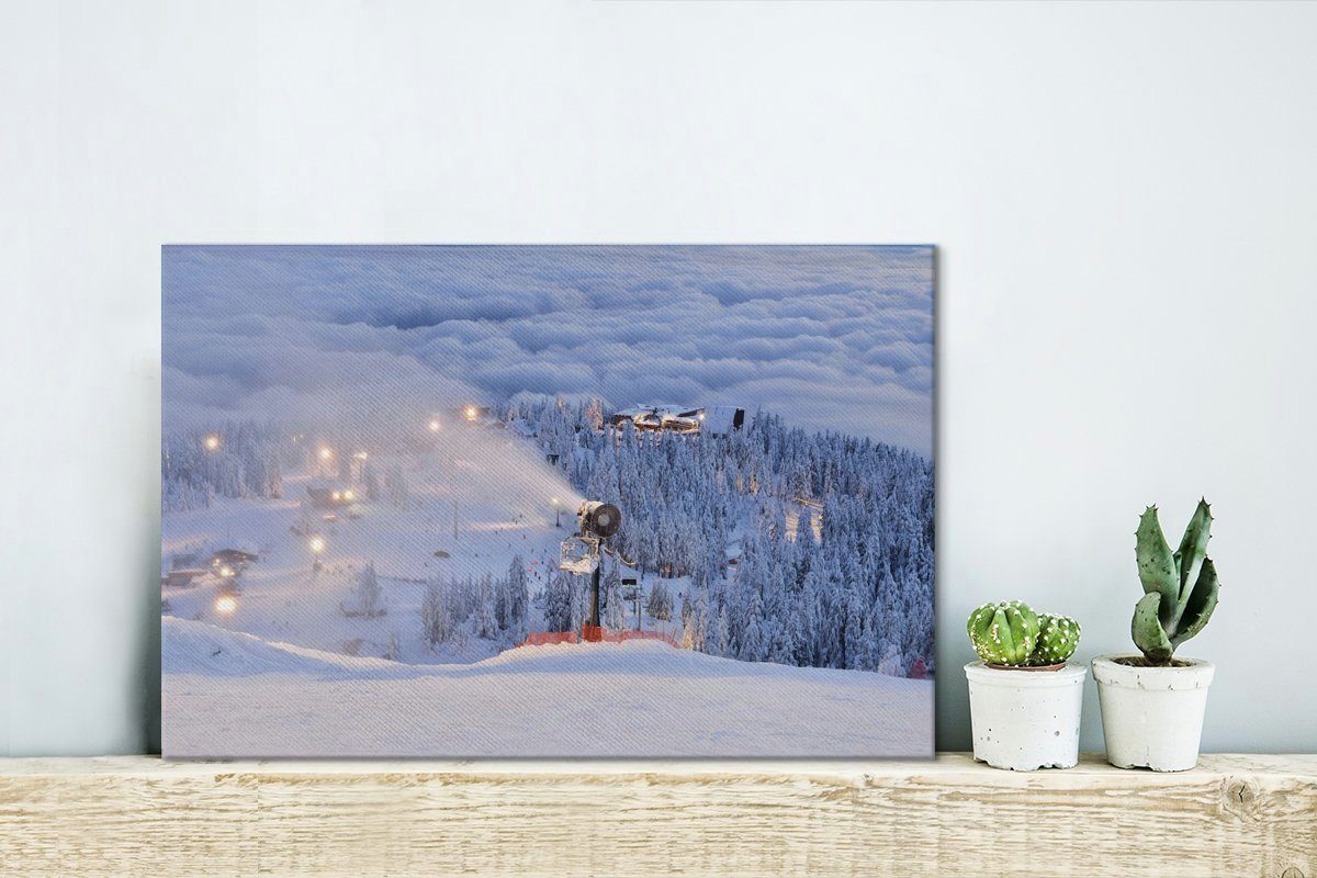 OneMillionCanvasses® Leinwandbild Skigebiet am Leinwandbilder, Kanada, Mountain Wanddeko, St), Wandbild cm Aufhängefertig, in (1 30x20 Grouse