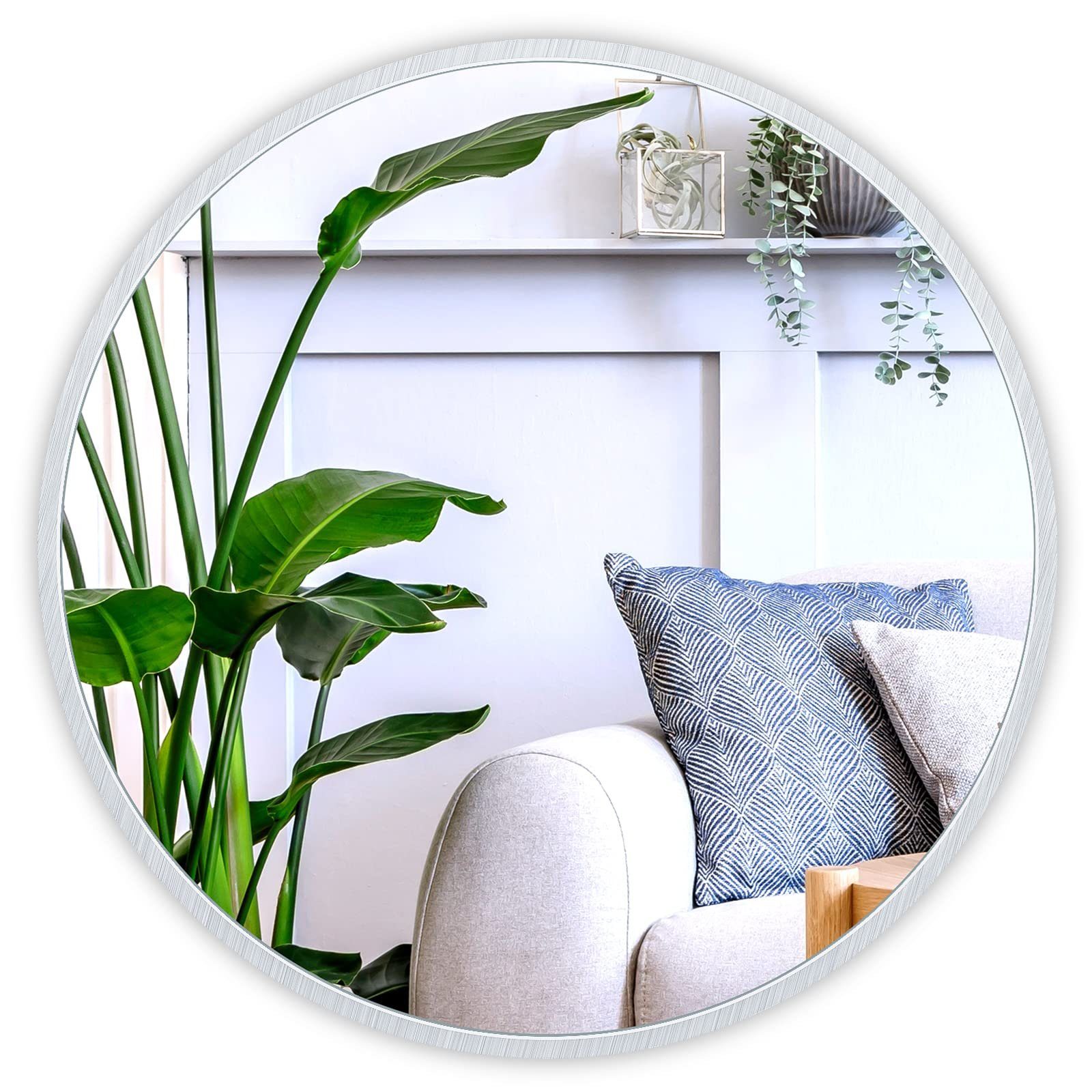 Dripex Wandspiegel Rund Wandspiegel dekorativer Spiegel Schminkspiegel günstig online kaufen