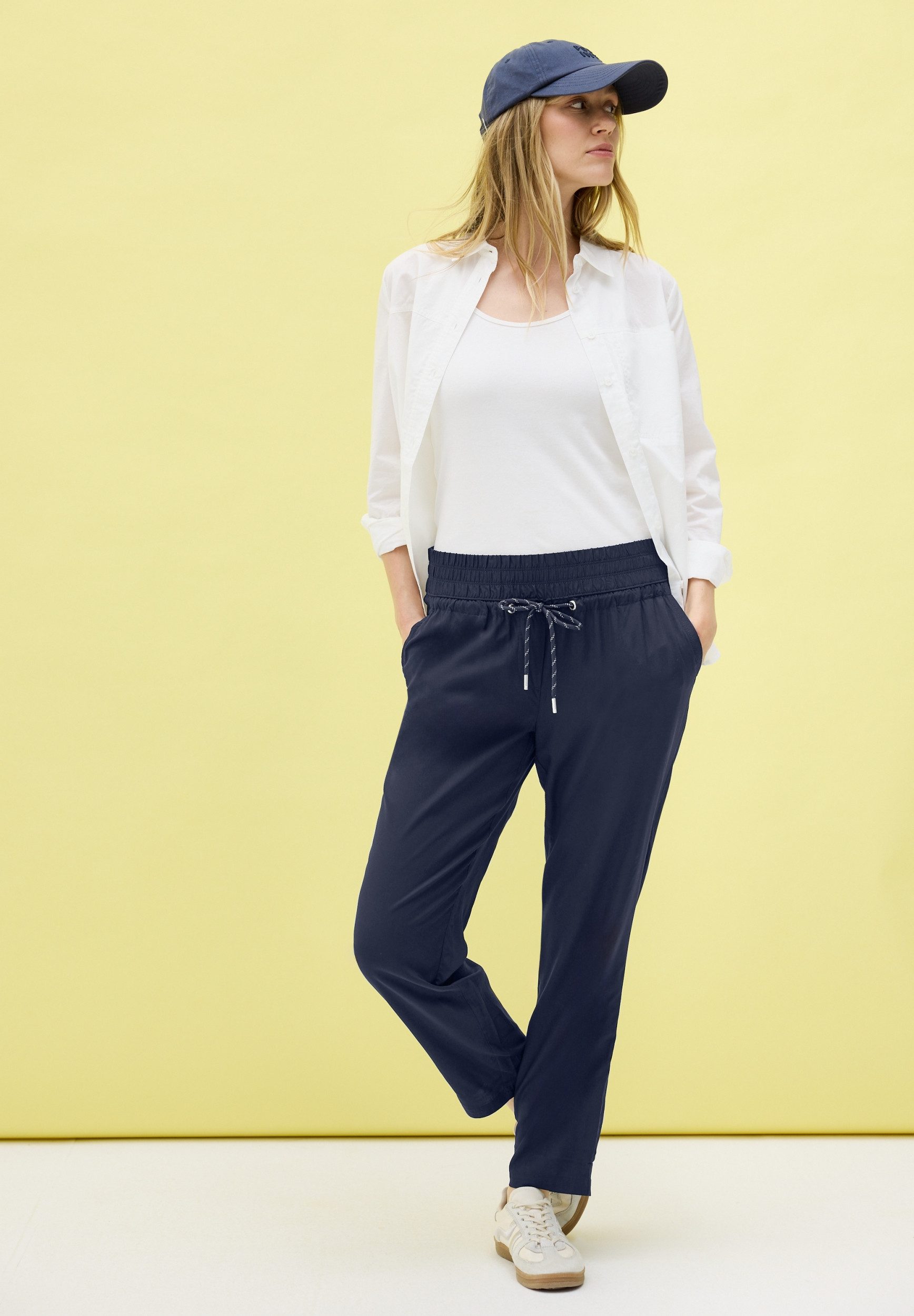 CECIL Chinos NOS Style Chelsea Solid urban navy blue günstig online kaufen