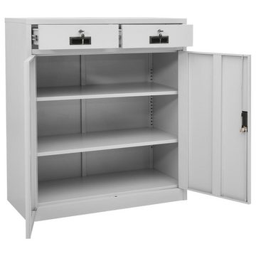 vidaXL Aktenschrank Büroschrank Hellgrau 90x40x102 cm Stahl (1-St)