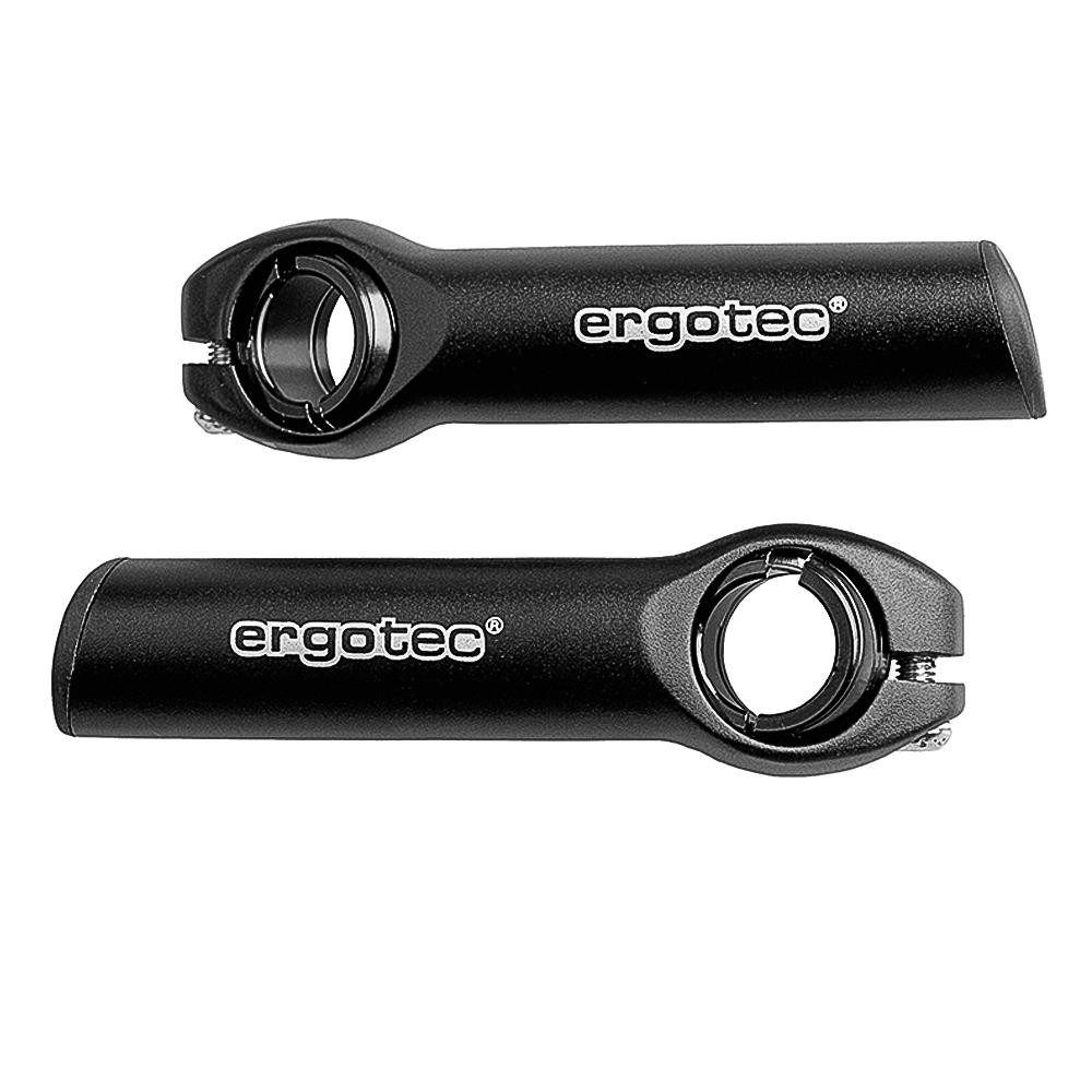Ergotec Fahrradlenkergriff ergotec Bar Ends Evo 1 gerade Aluminium schwarz matt