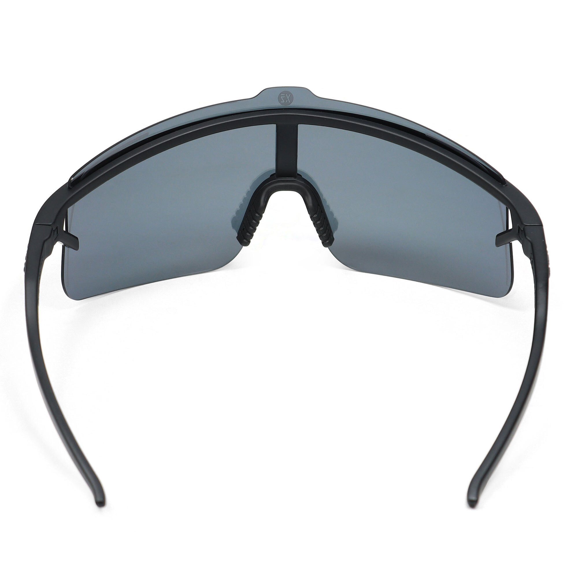 YEAZ Sportbrille SUNSHADE Sport-Sonnenbrille Black/Silver, Erlebe perfekte Sicht, Komfort und Style