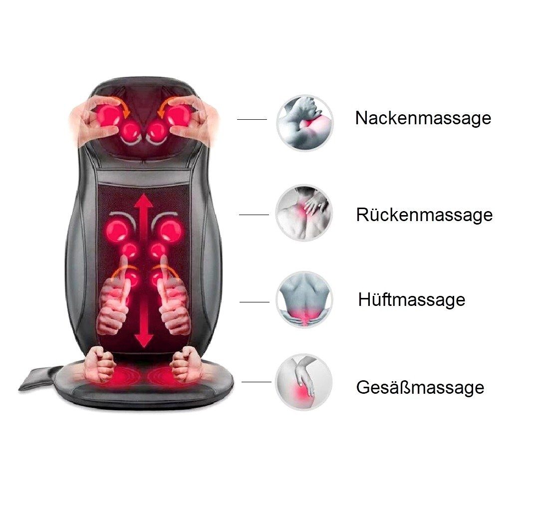 ergoleben Shiatsu-Massagesitzauflage EL0021 mit Wärme