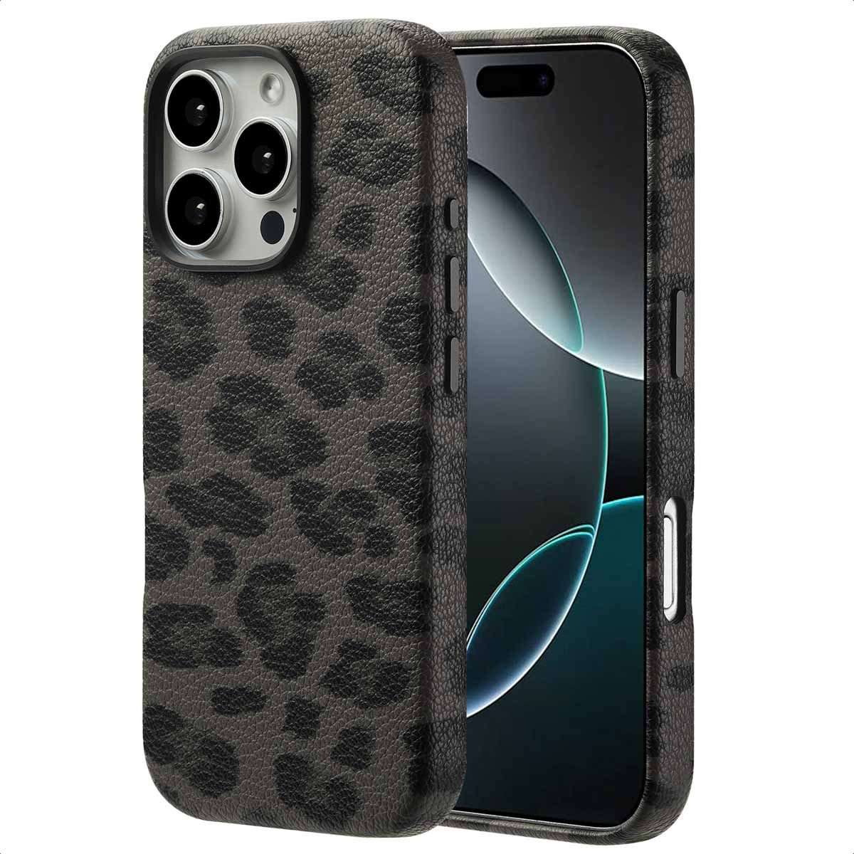 Selencia Backcover Selencia Sabi Backcover Leopardenmuster mit MagSafe Apple iPhone 16 Pr