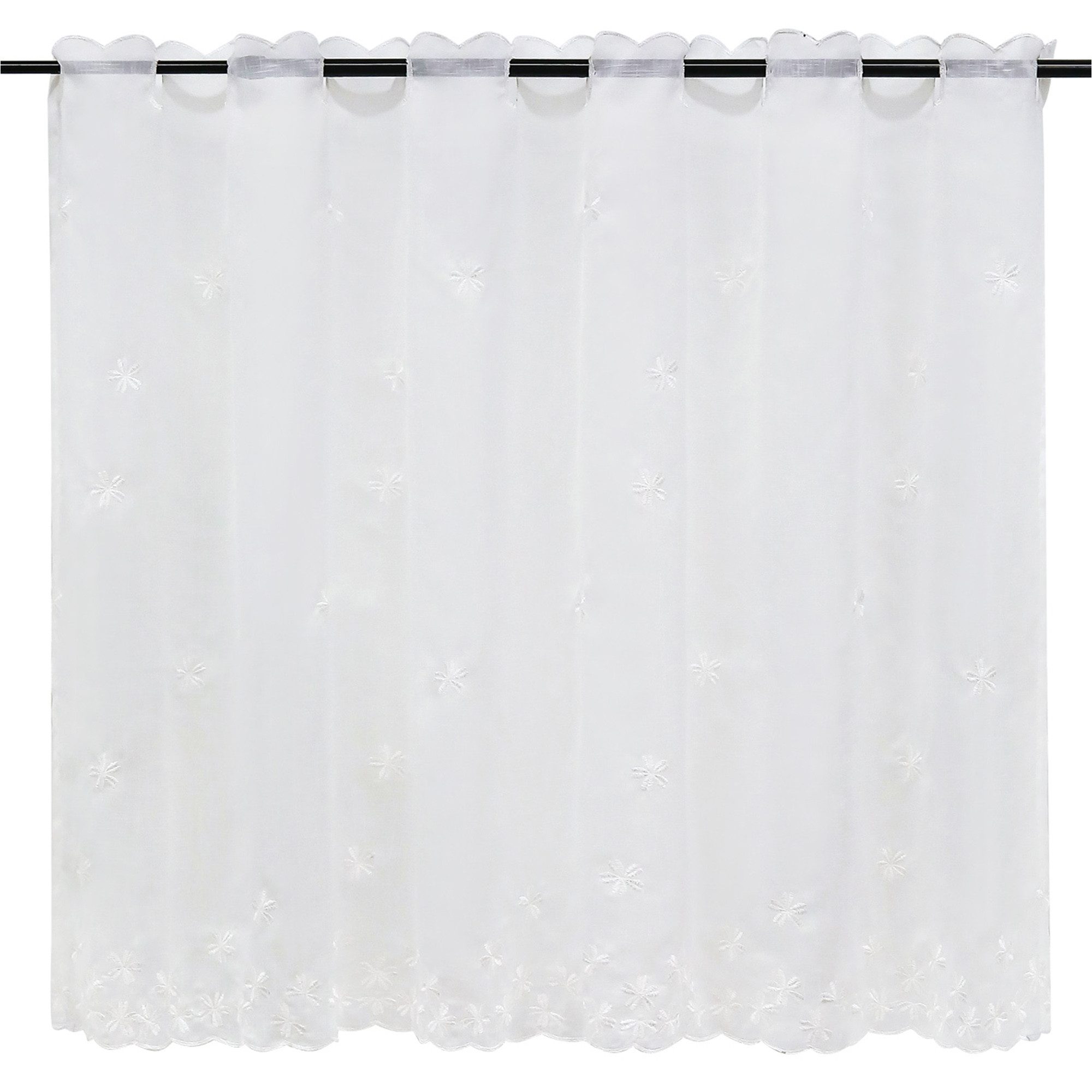 Joyswahl Scheibengardine (1 St), Stangendurchzug, transparent, Stickerei, L günstig online kaufen