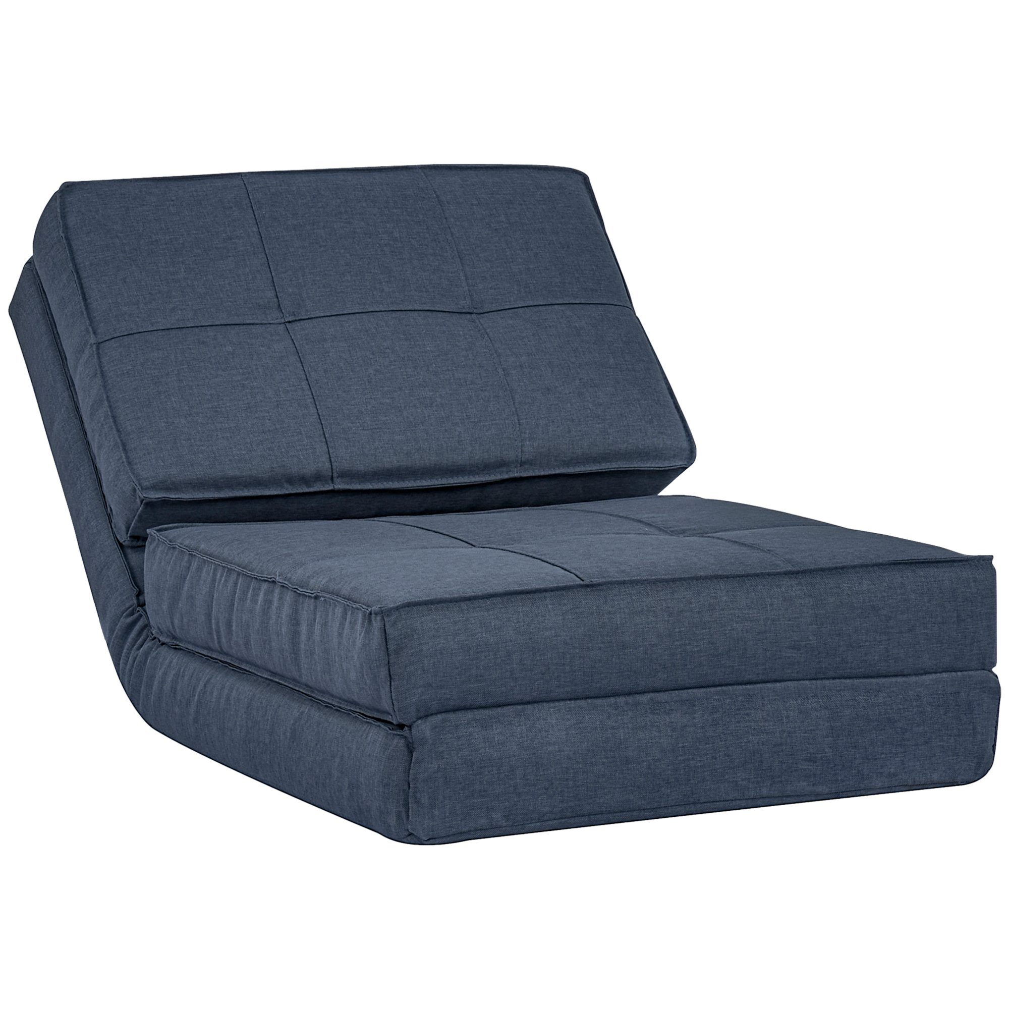 HOMCOM Relaxsessel Bodensofa (Set, 1-St., Bodensessel), Dunkelblau 61 x 73 x 58 cm