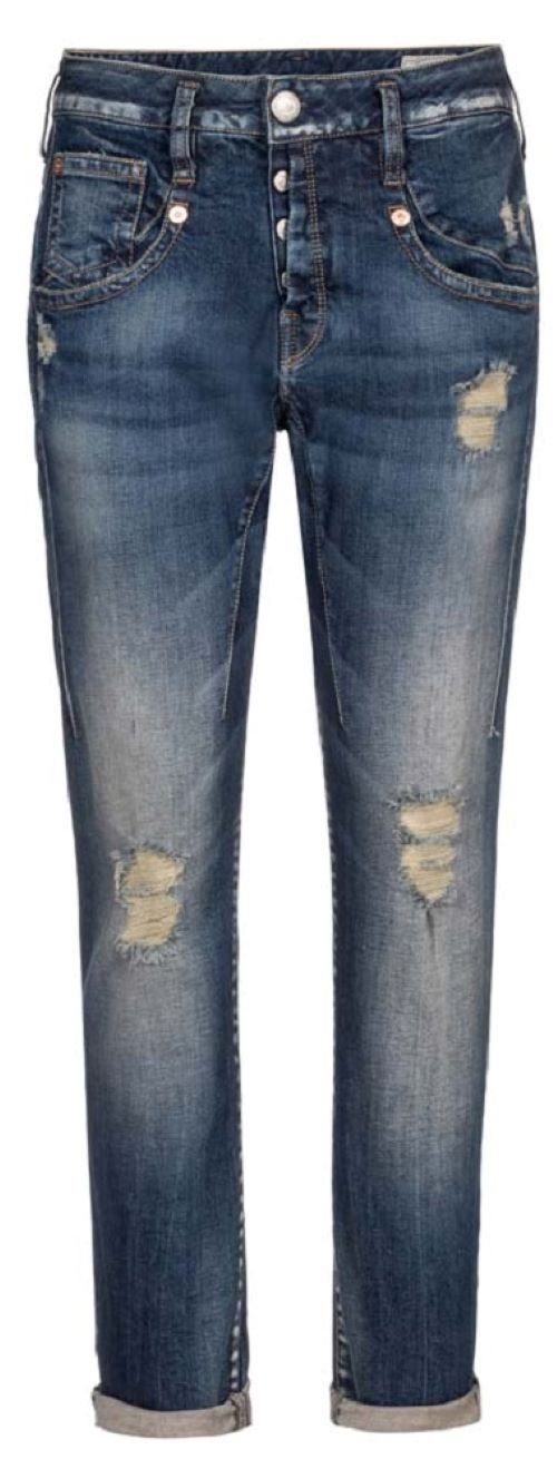 Herrlicher Boyfriend-Jeans Shyra Cropped Destroy Jeans aus Bio-Baumwolle ruined