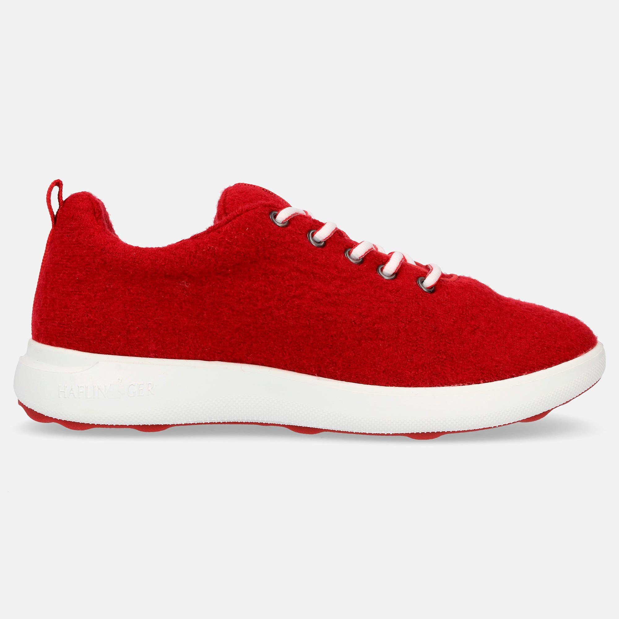 Haflinger Every Day Stylischer Sneaker aus natürlichen Materialien unisex Hausschuh Paprika