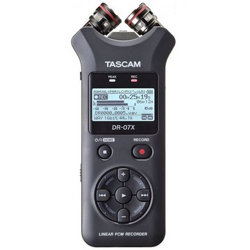 Tascam DR-07X Audio-Recorder Digitales Aufnahmegerät (mit Zubehör-Set)