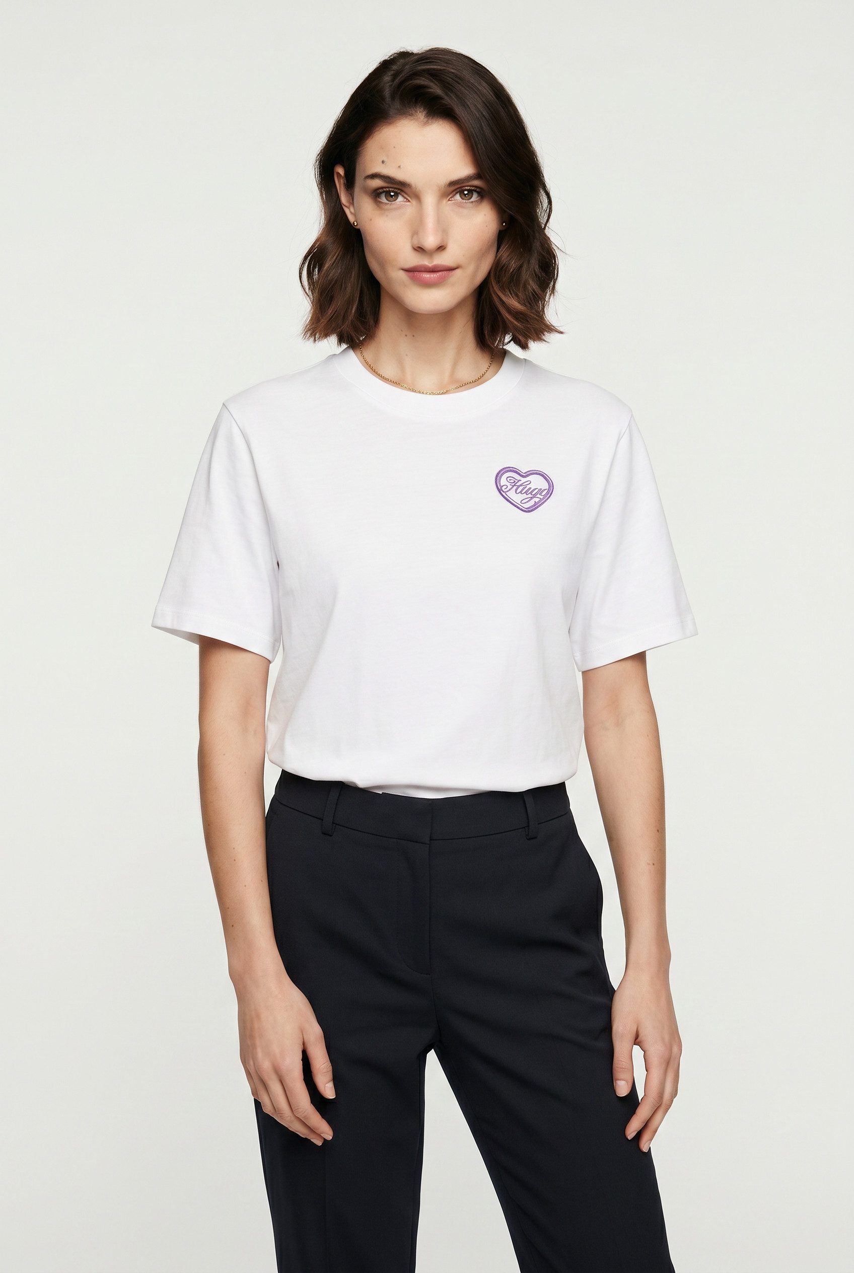 HUGO T-Shirt Vintage Tee mit Rundhals, bedruckt