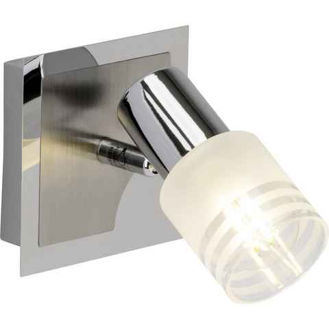 Brilliant Wandleuchte Lea, Warmweiß, Lampe Lea LED Wandspot eisen/chrom/weiß 1x LED-D45, E14, 4W LED-Trop