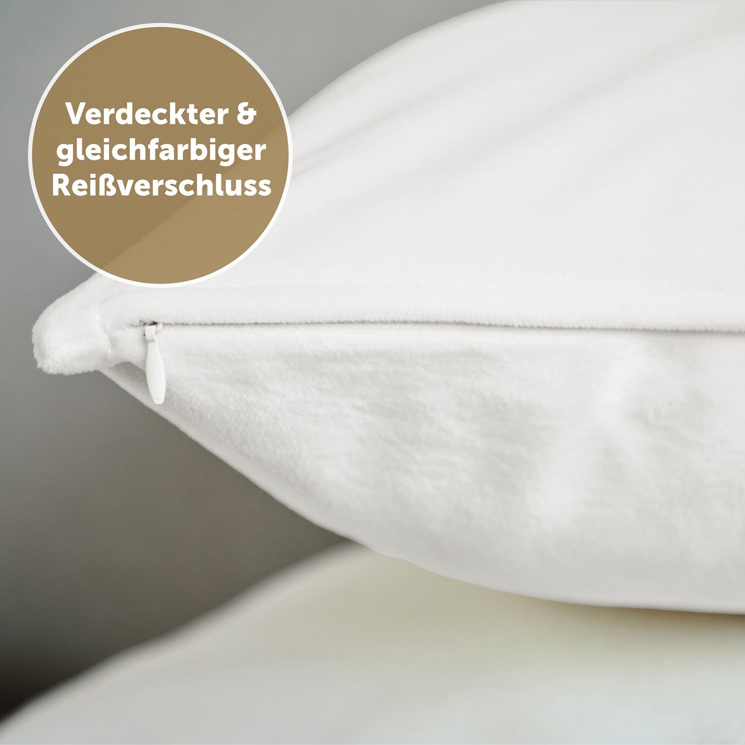Blumtal Kissenbezug 2er Set - dekorativer Samt Kissenbezug mit verstecktem Reißverschluss, Kissenhülle für Zierkissen, waschbar