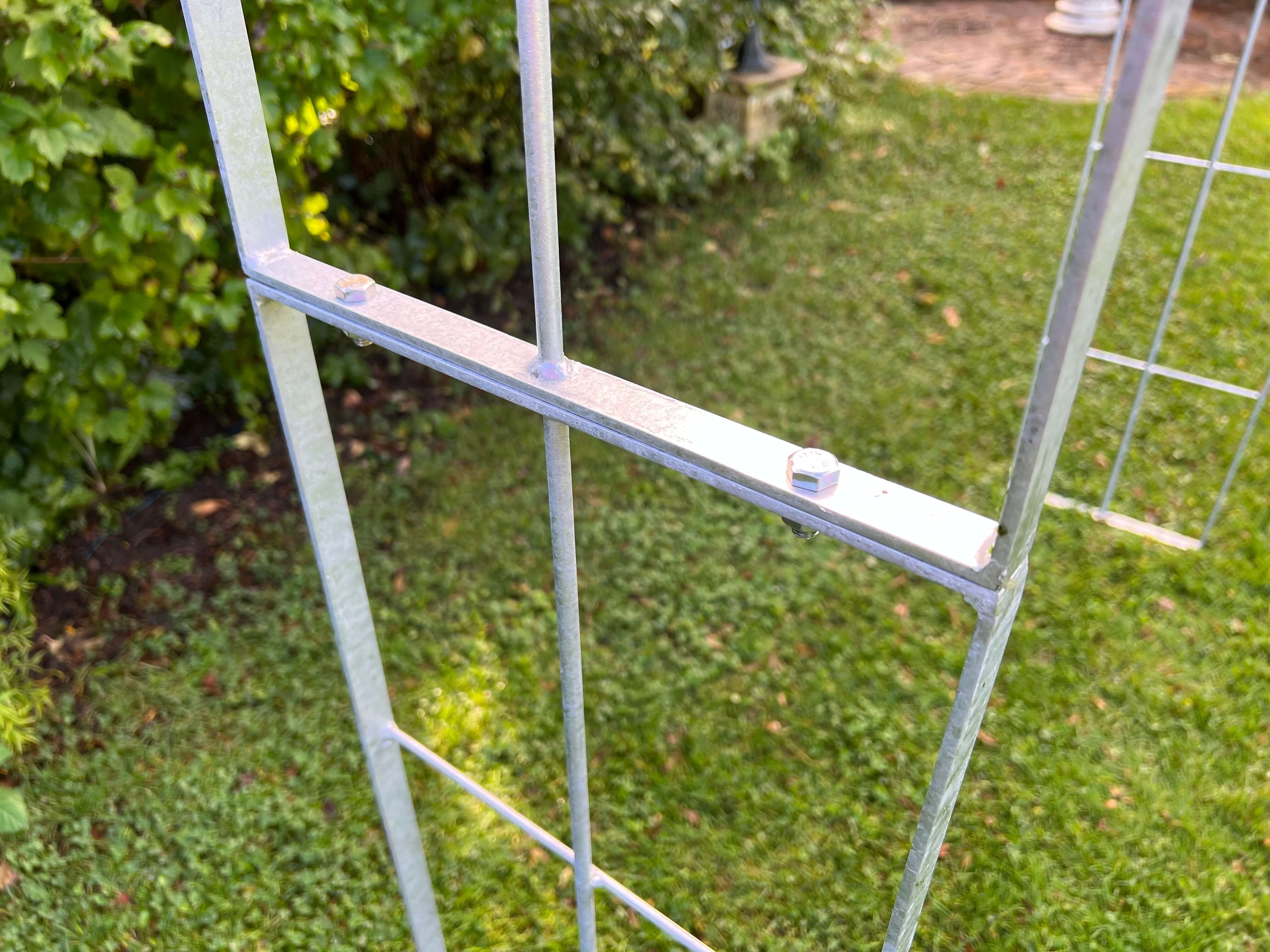 DanDiBo Rosenbogen Metall Verzinkt Massiv 120 cm Torbogen 96523 Wetterfest Rundbogen