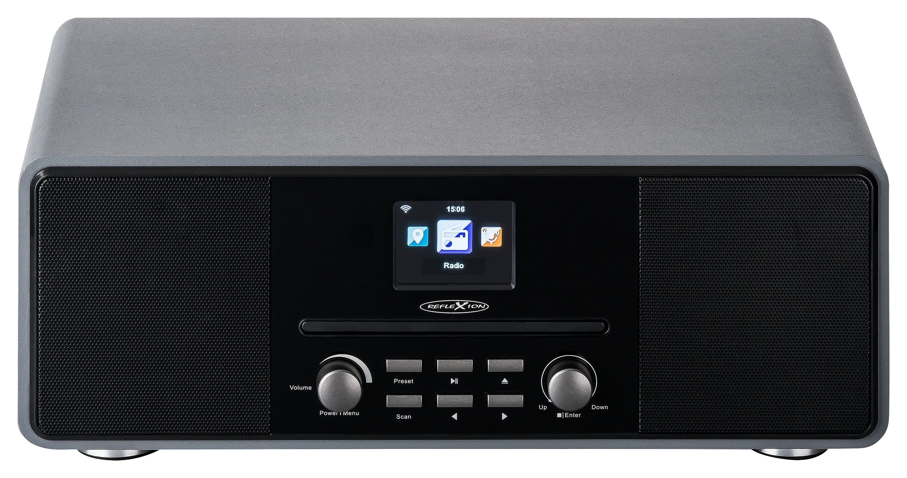 Reflexion HRA19DAB Design DAB+ Radio mit TFT Farbdisplay Digitalradio (DAB) (Digitalradio (DAB), UKW-Radio, 160 W, DAB+ Radio, AUX, CD-Player, Weckfunktion, Equalizer, Bluetooth)