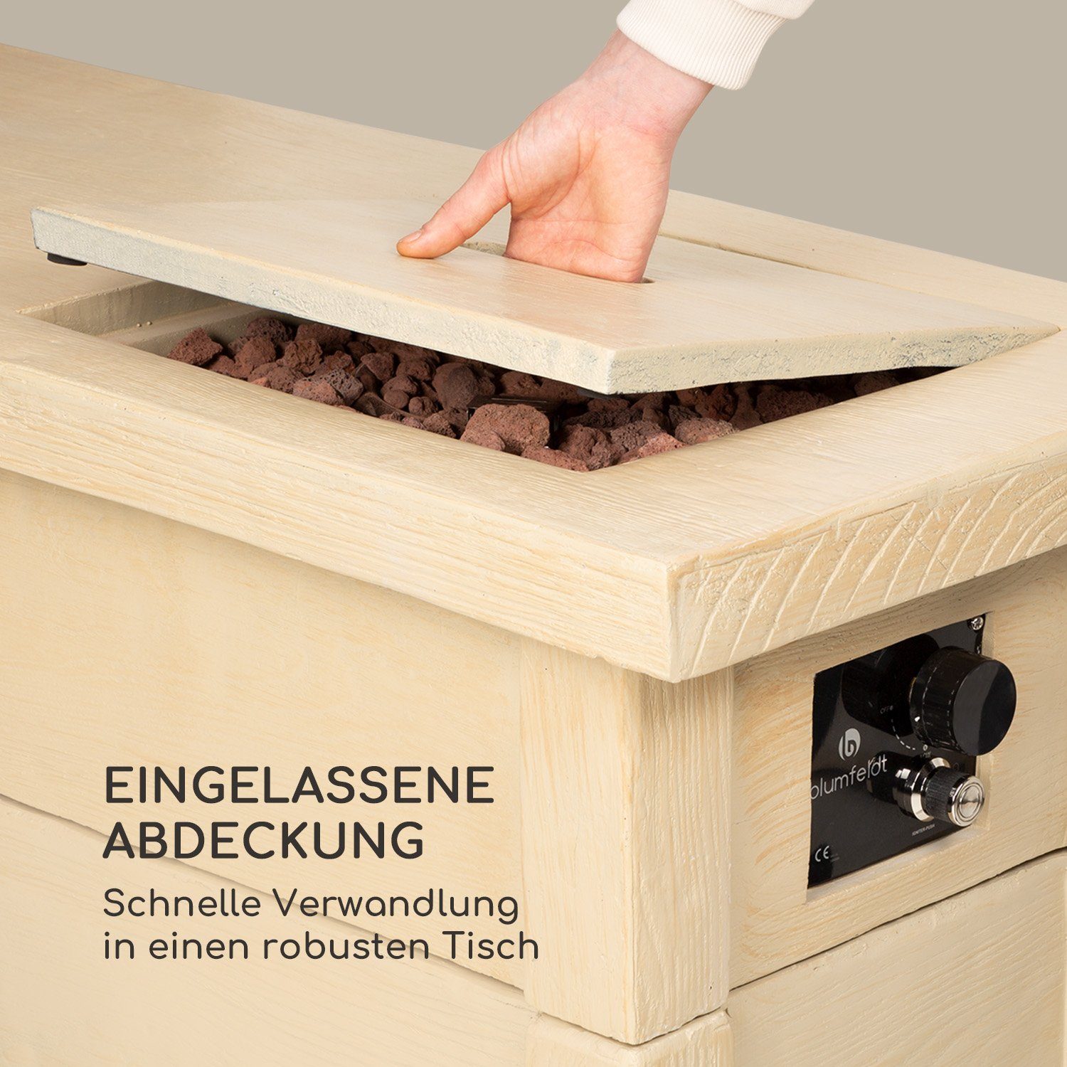 Blumfeldt Corinth fire bowl (set), gas heater, patio heater, outdoor