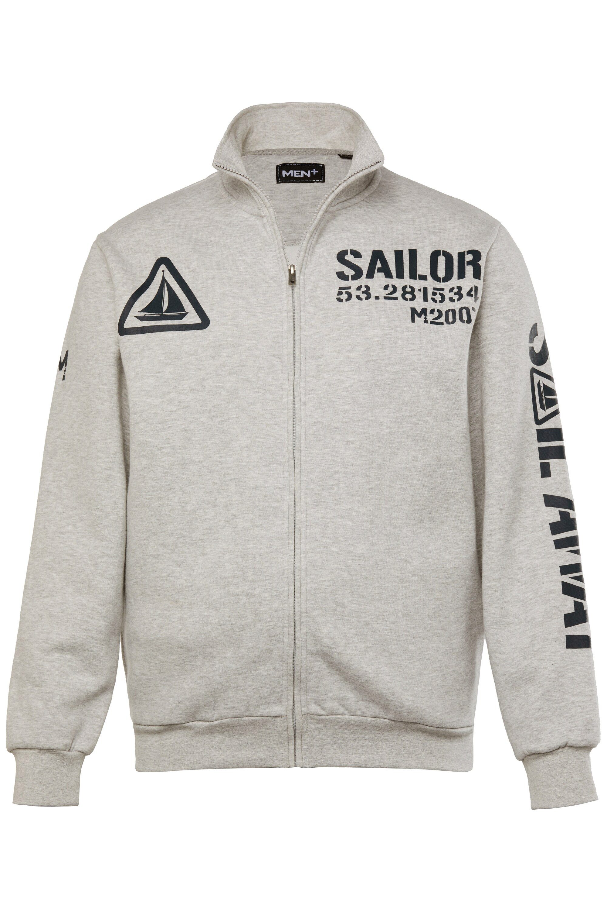 Men Plus Fleecejacke Sweatjacke Stehkragen günstig online kaufen