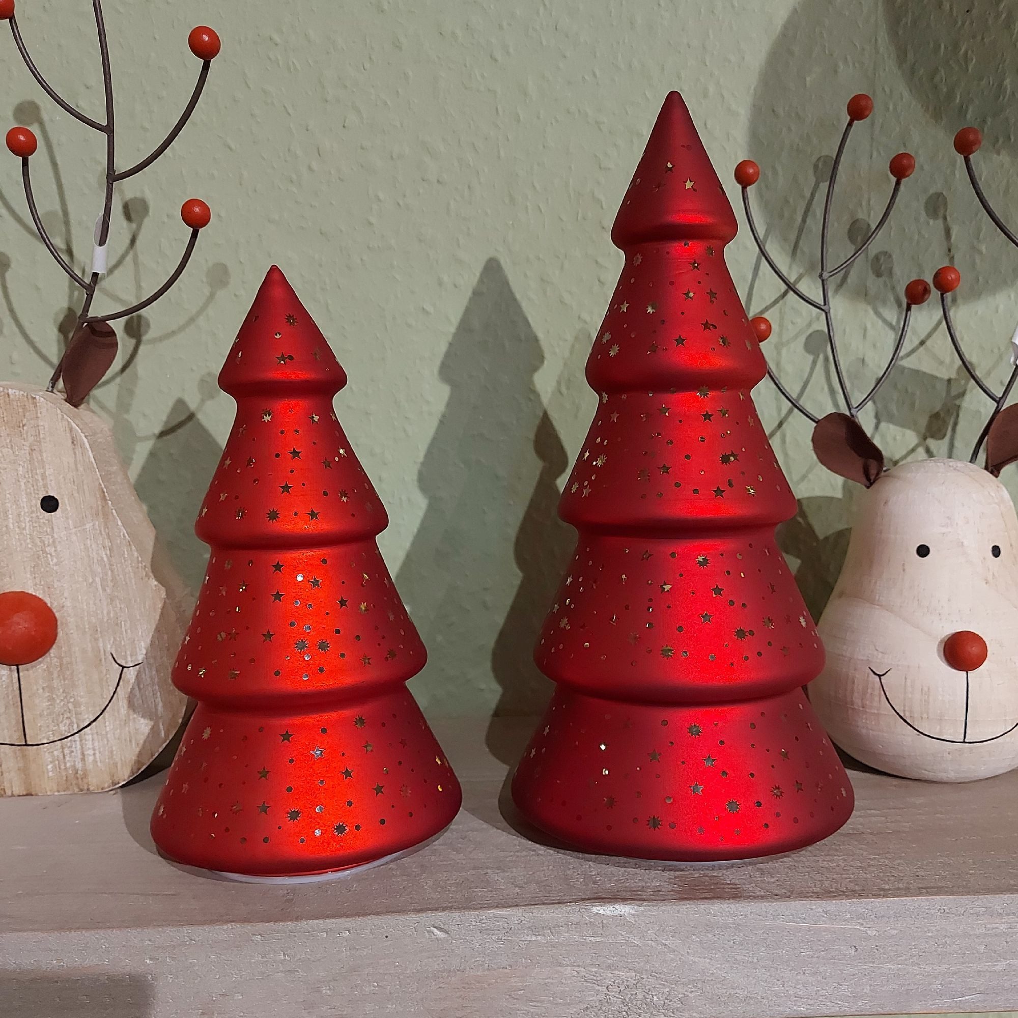 Kunstbaum Sterne, formano, Höhe 20 cm, Mit Timerfunktion, Rot, Motiv: Stern günstig online kaufen