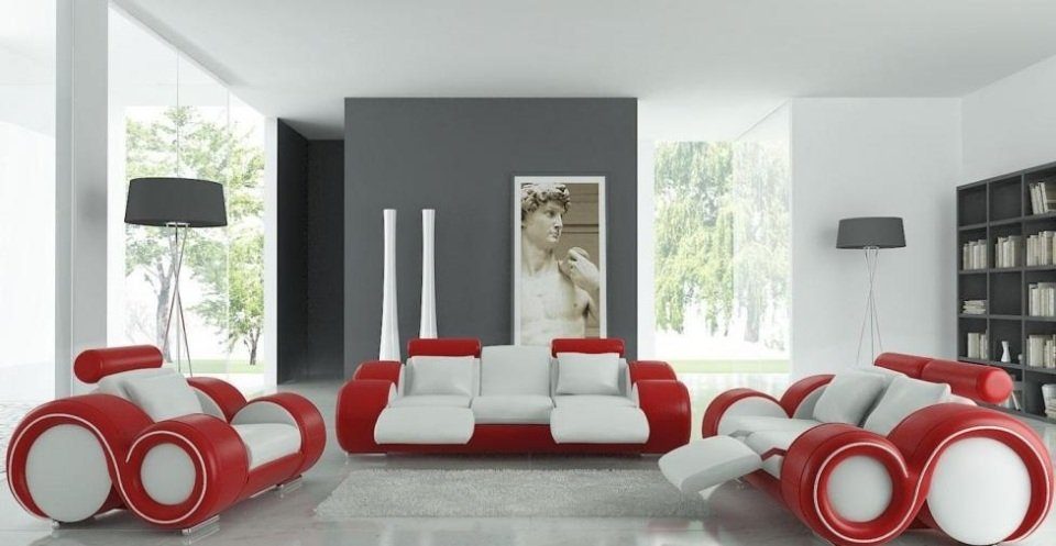 JVmoebel Sofa Patentiertes Design Komplett Sofagarnitur 3+2+1 Wohnzimmer Set Couch | Alle Sofas