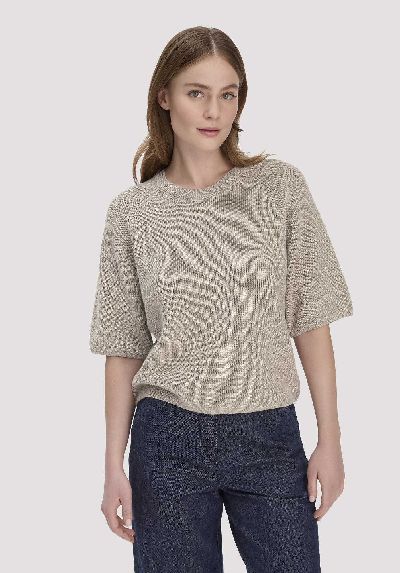 Hessnatur Strickpullover aus reiner Bio-Baumwolle (1-tlg)