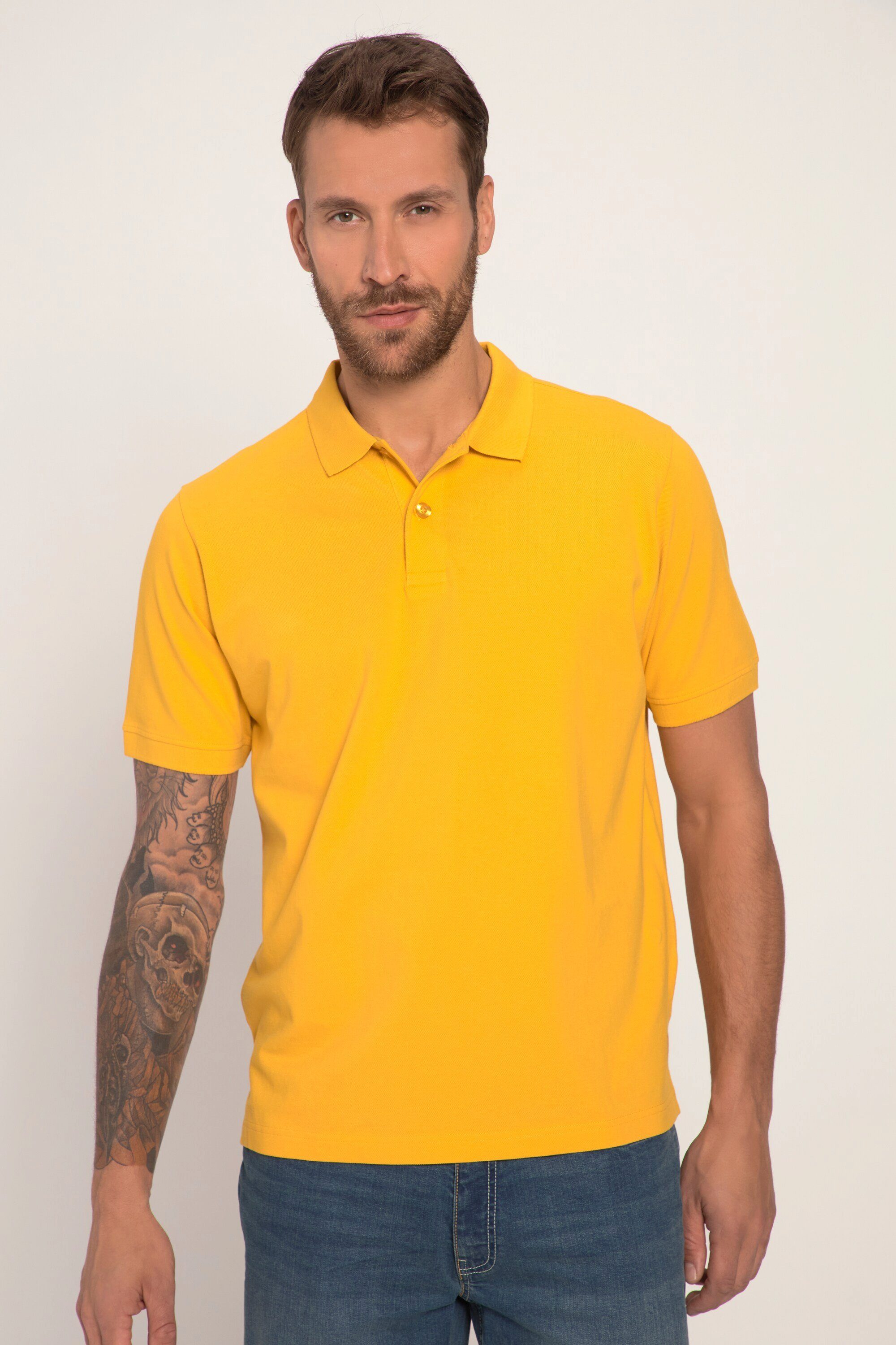 Halbarm gelb Basic bis Poloshirt Piqué Poloshirt JP1880 10XL