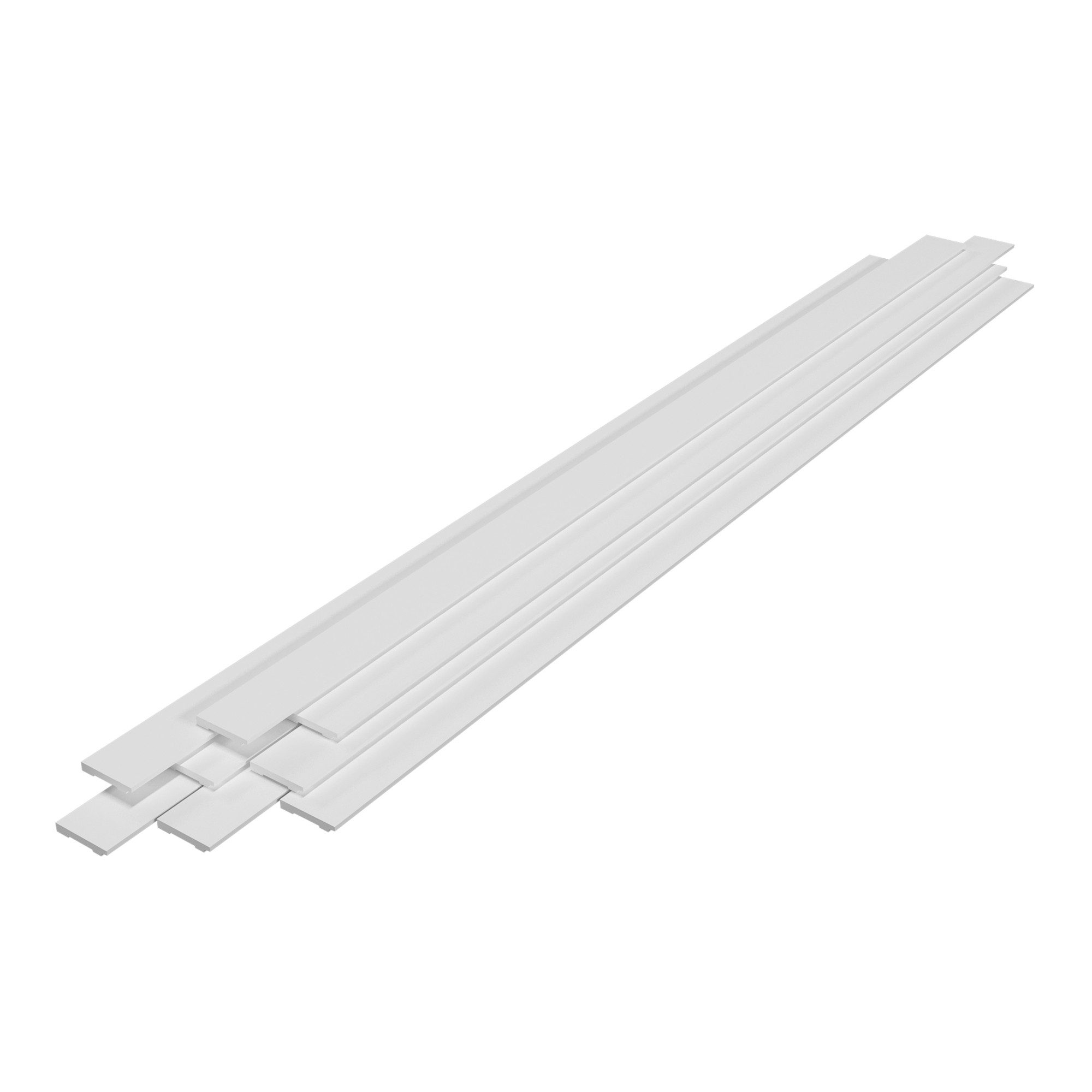 neu.haus Sockelleiste, L: 195 cm, H: 9 cm, Set, 32-St., 32 St., »Coevorden« Polystyrol 195 x 9 cm Weiß
