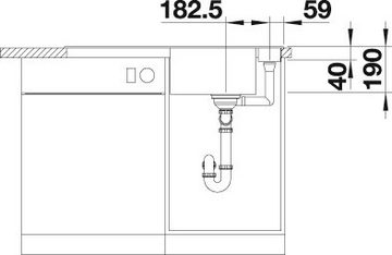 Blanco Granitspüle AXIA III 5 S, rechteckig, aus SILGRANIT®, inkl. Esche-Compound-Brückenschneidbrett