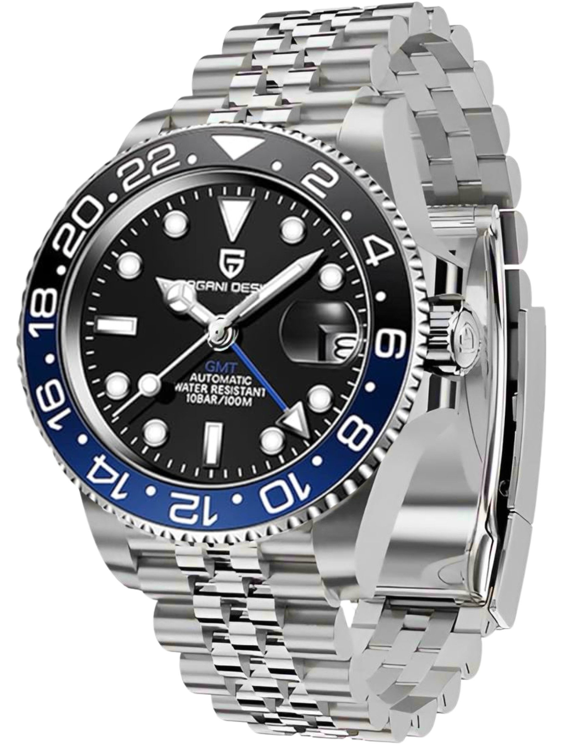 Automatikuhr Herren Uhr Edelstahl Armbanduhr Herrenuhr GTM Drehbare Lünette