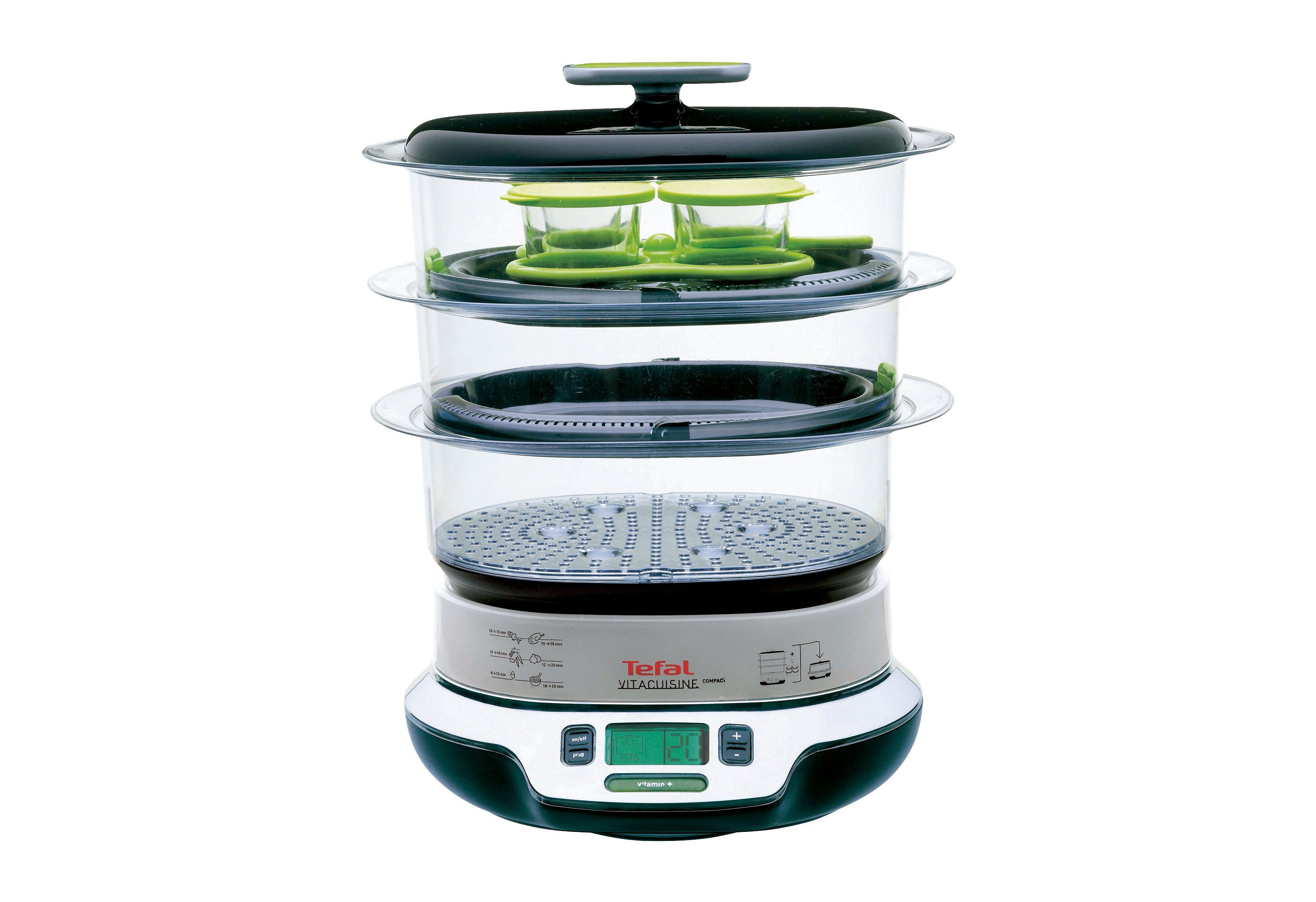 Dampfgarer Compact 1800 W Tefal Vitacuisine Compact VS400333 Mit 3 Etagere 