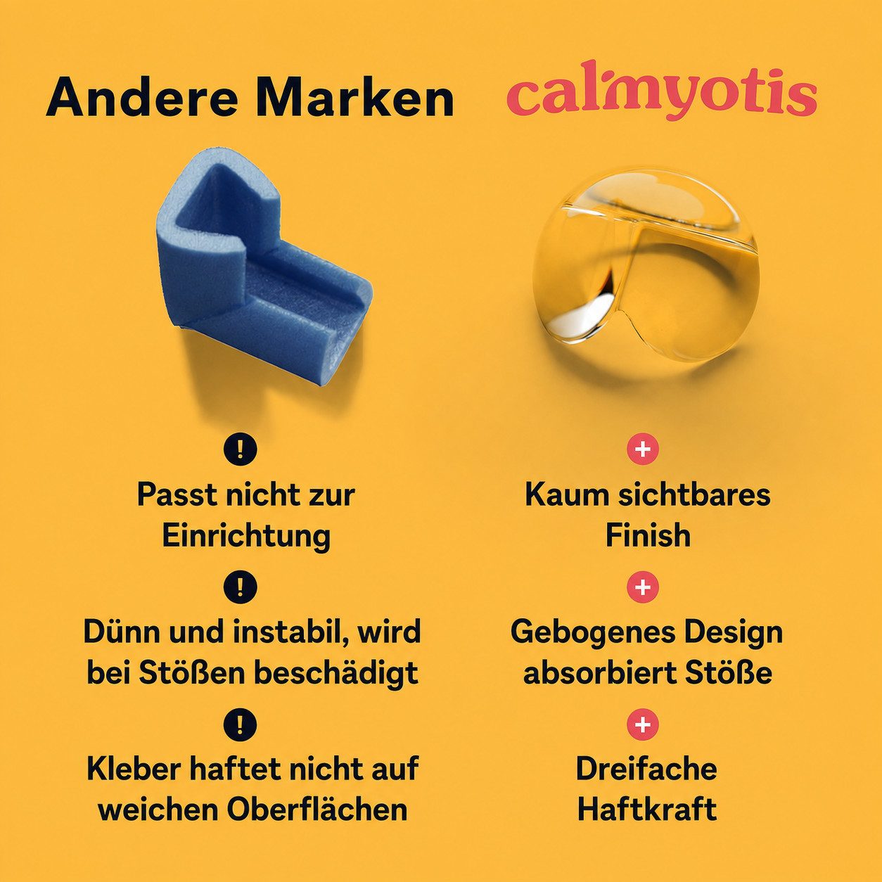 AIMAX Kindersicherung Eckenschutz 24 Stück transparent selbstklebend für Tisch und Möbel, Kantenschutz für Ecken an Holz Glas Metall Schrank und Arbeitsplatte – Bild 5 von 5