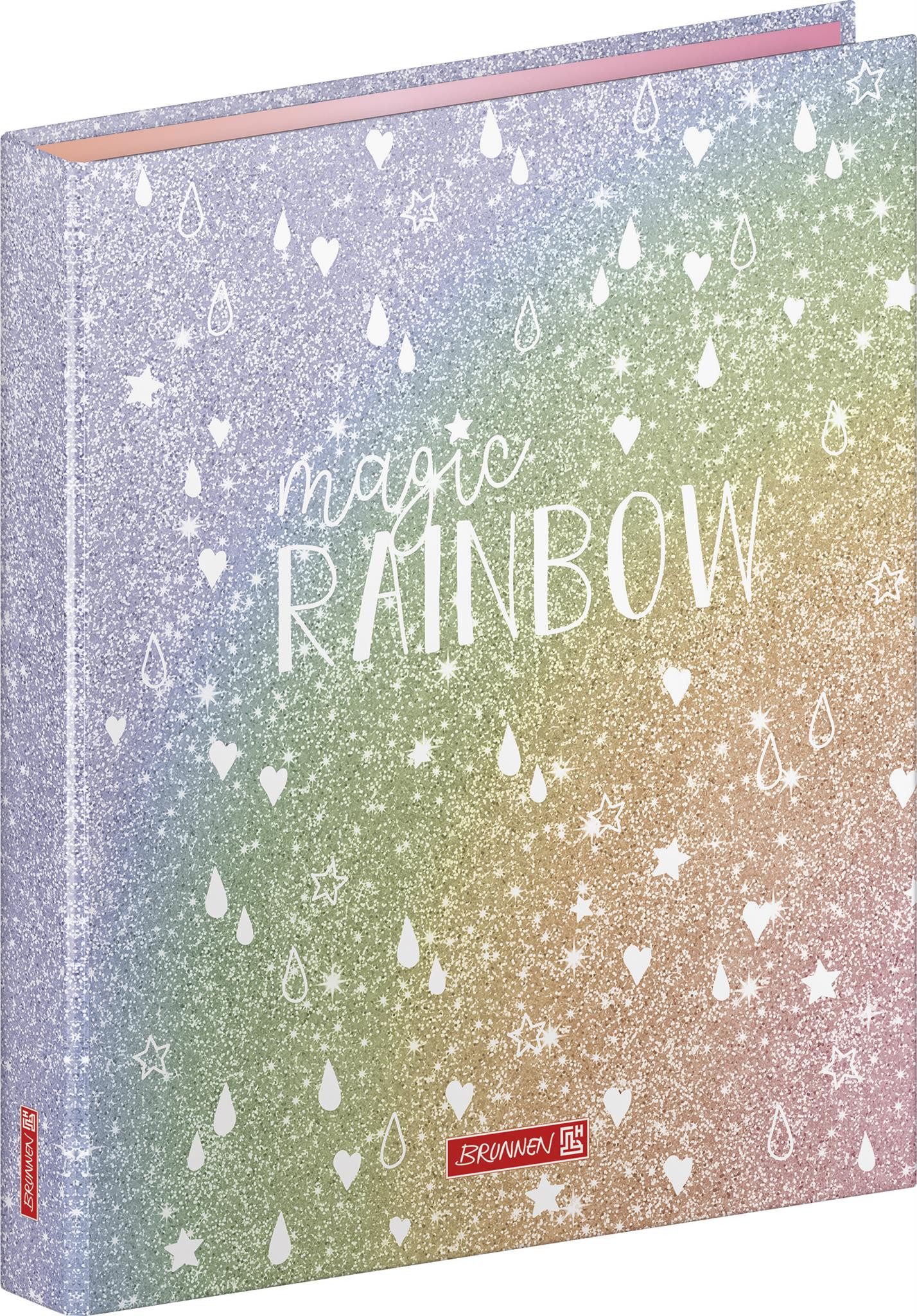 BRUNNEN Ringbuchmappe Ringbuch A4 2R 20mm Magic Rainbow