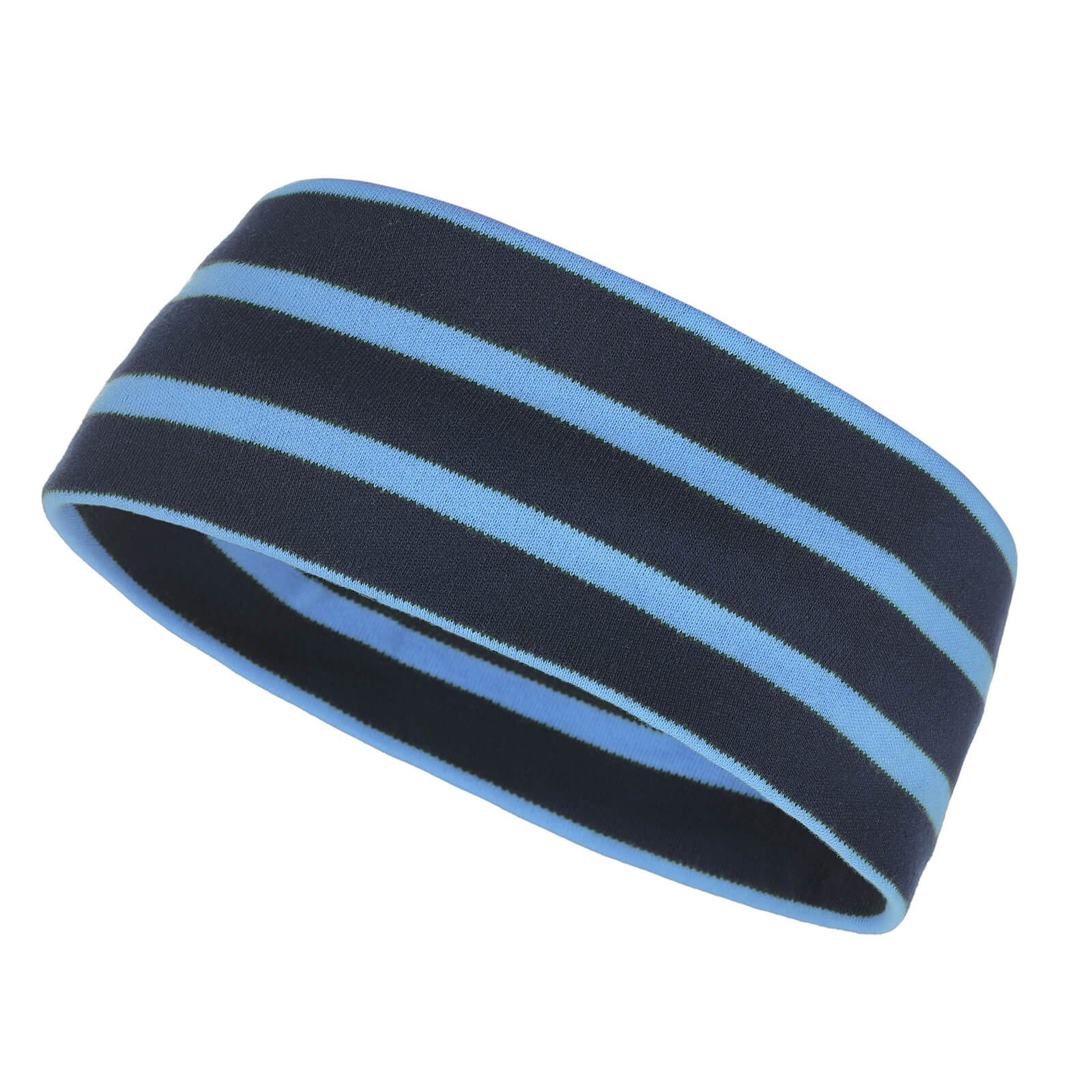 modAS Stirnband Unisex 2535 Kopfband Maritim Kinder und Erwachsene zweilagig Baumwolle Streifen & Unifarben, leichter Tragekomfort, Formstabil & Pflegeleicht