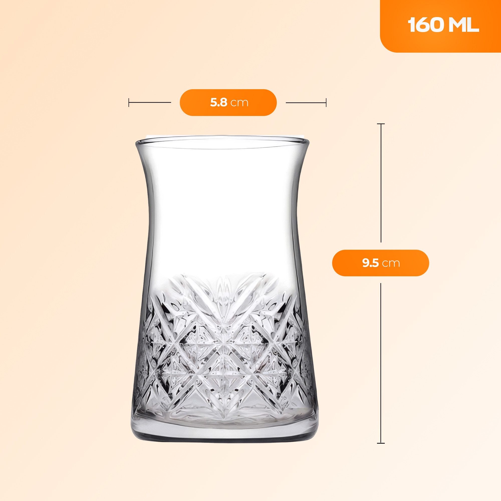Pasabahce Gläser-Set Timeless Teegläser-Set, 12-tlg., Glas, 12-tlg. Set, 170 ml, ideal für türkischen Tee