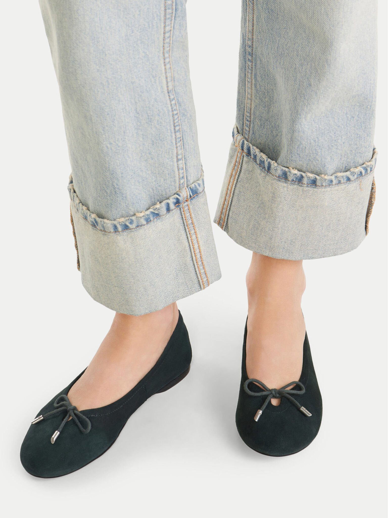 GINO ROSSI Gino Rossi „LAYLA“ – Elegante Damen-Ballerinas aus Naturveloursleder Ballerina Aus echtem Leder gefertigt