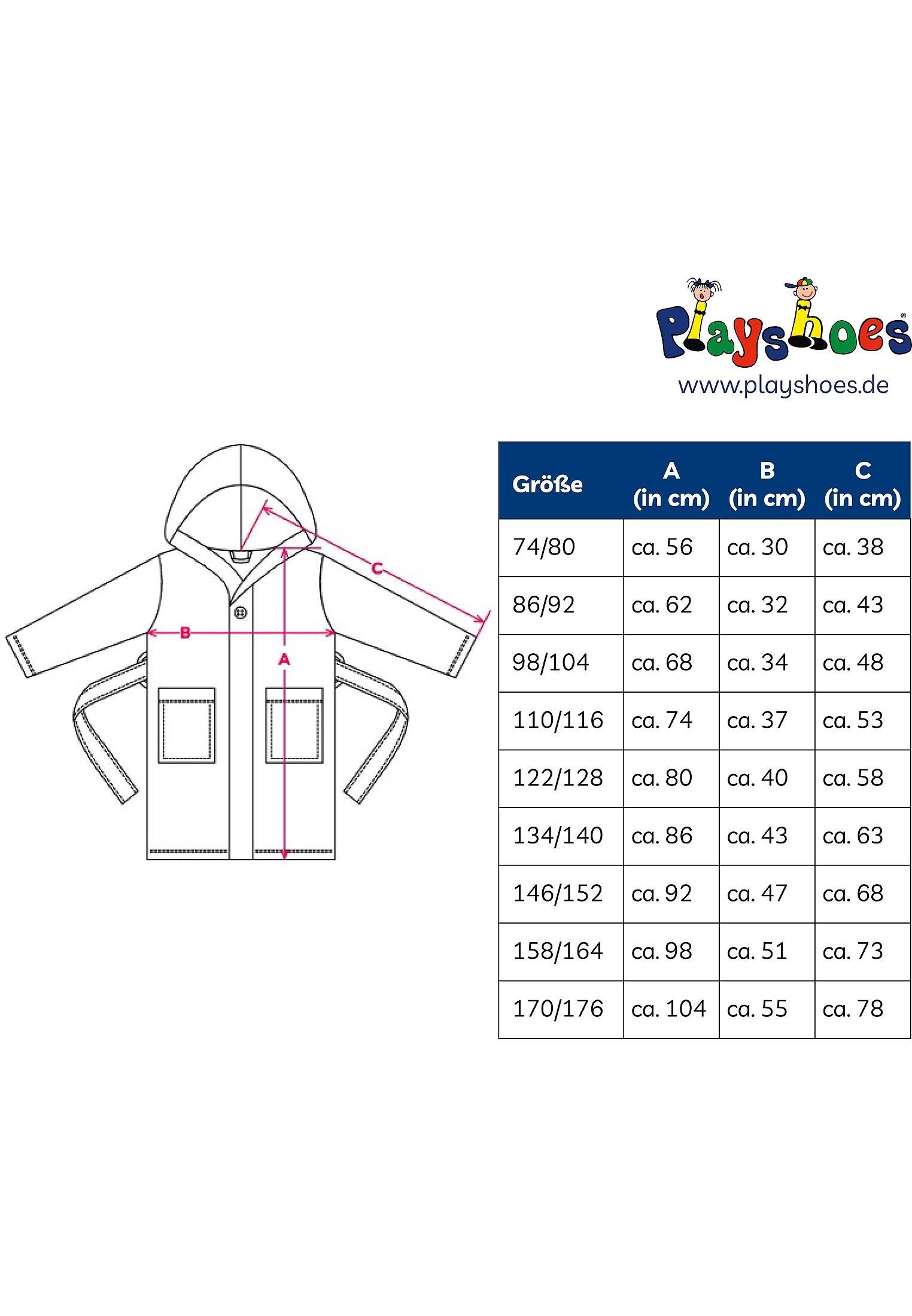 Playshoes Kinderbademantel Fleece-Bademantel Ringel maritim – Bild 4 von 4