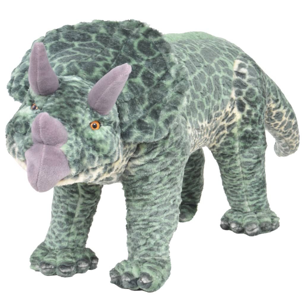 Kuscheltier Stofftier Kuscheltier Plüschtier Stehend Triceratops Dinosaurier Grün