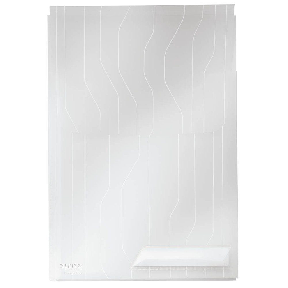 LEITZ Prospekthülle Organisationshüllen CombiFile Maxi DIN A4 transparent genarbt 0,20 mm